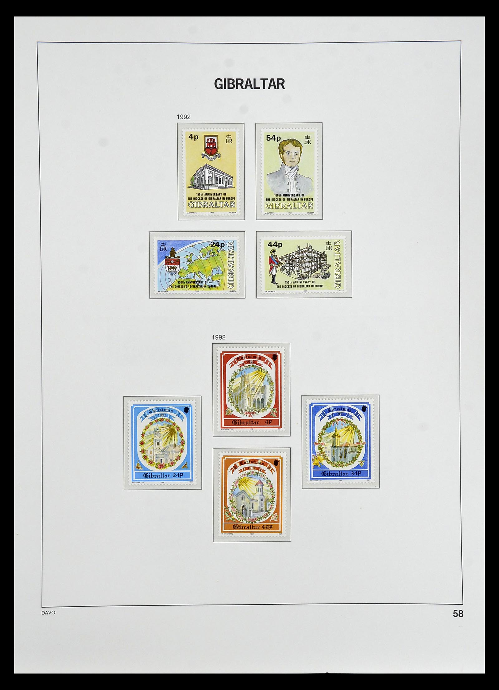 34947 053 - Postzegelverzameling 34947 Gibraltar 1912-2013.