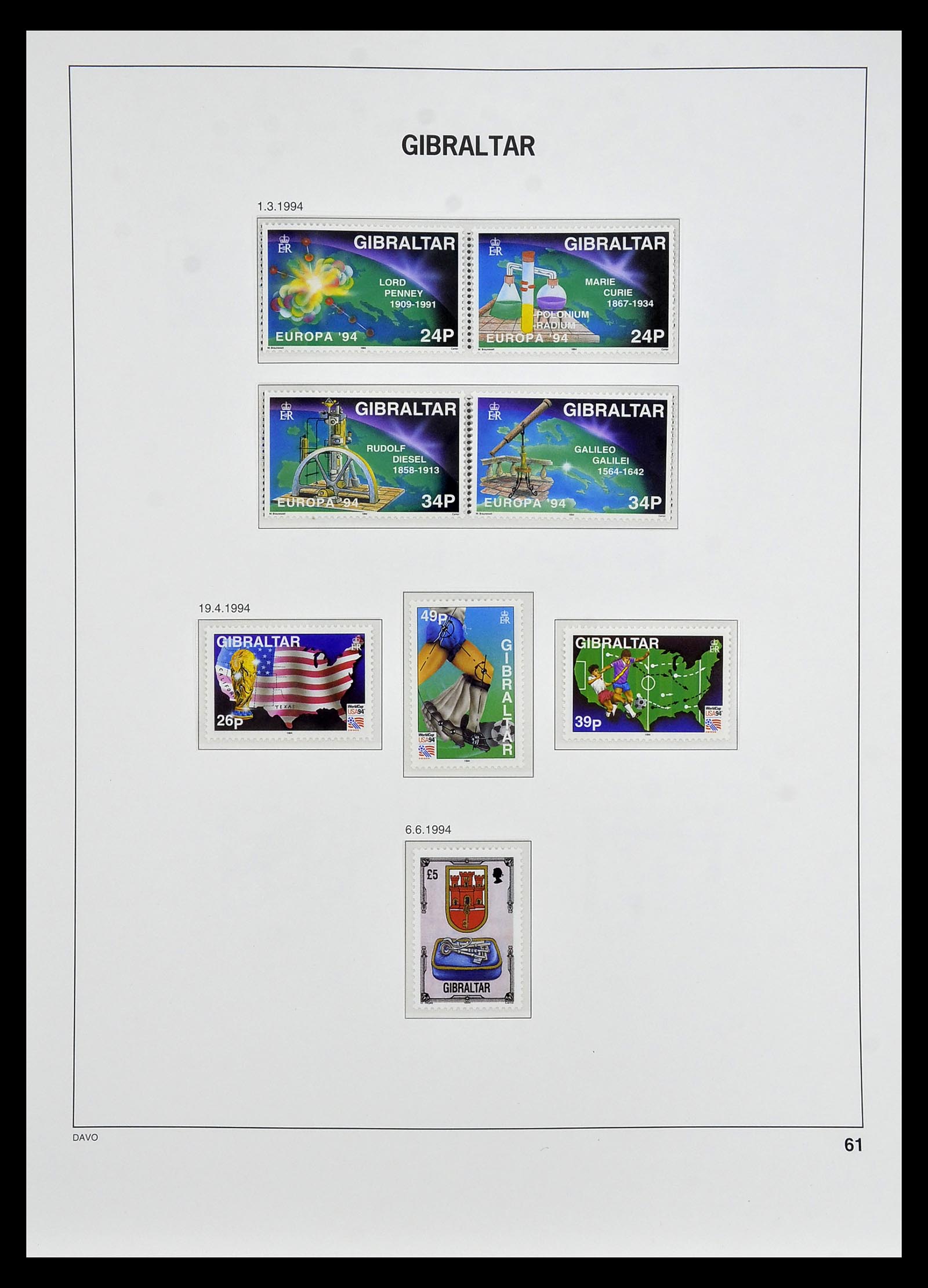 34947 056 - Postzegelverzameling 34947 Gibraltar 1912-2013.