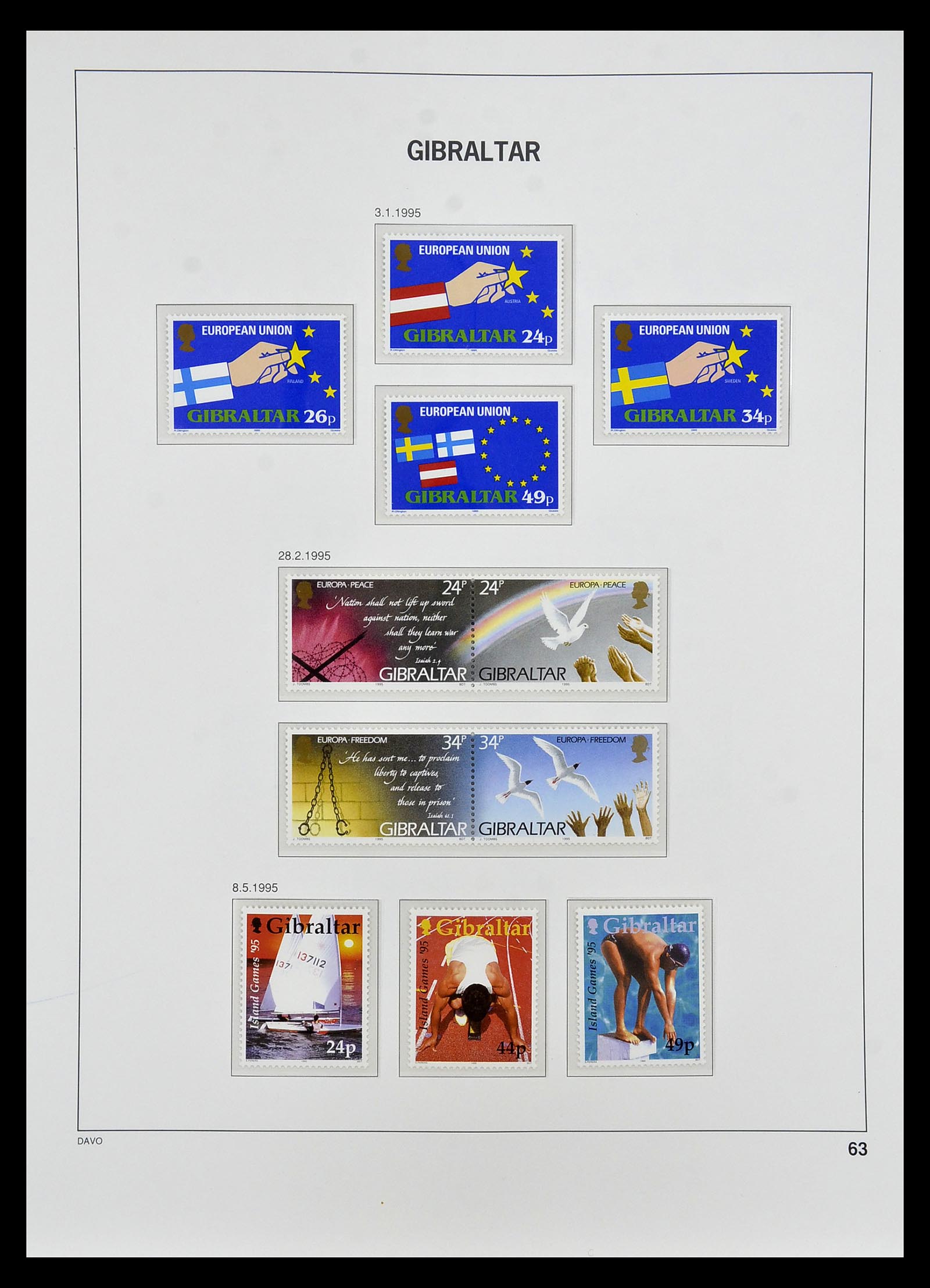 34947 058 - Stamp Collection 34947 Gibraltar 1912-2013.