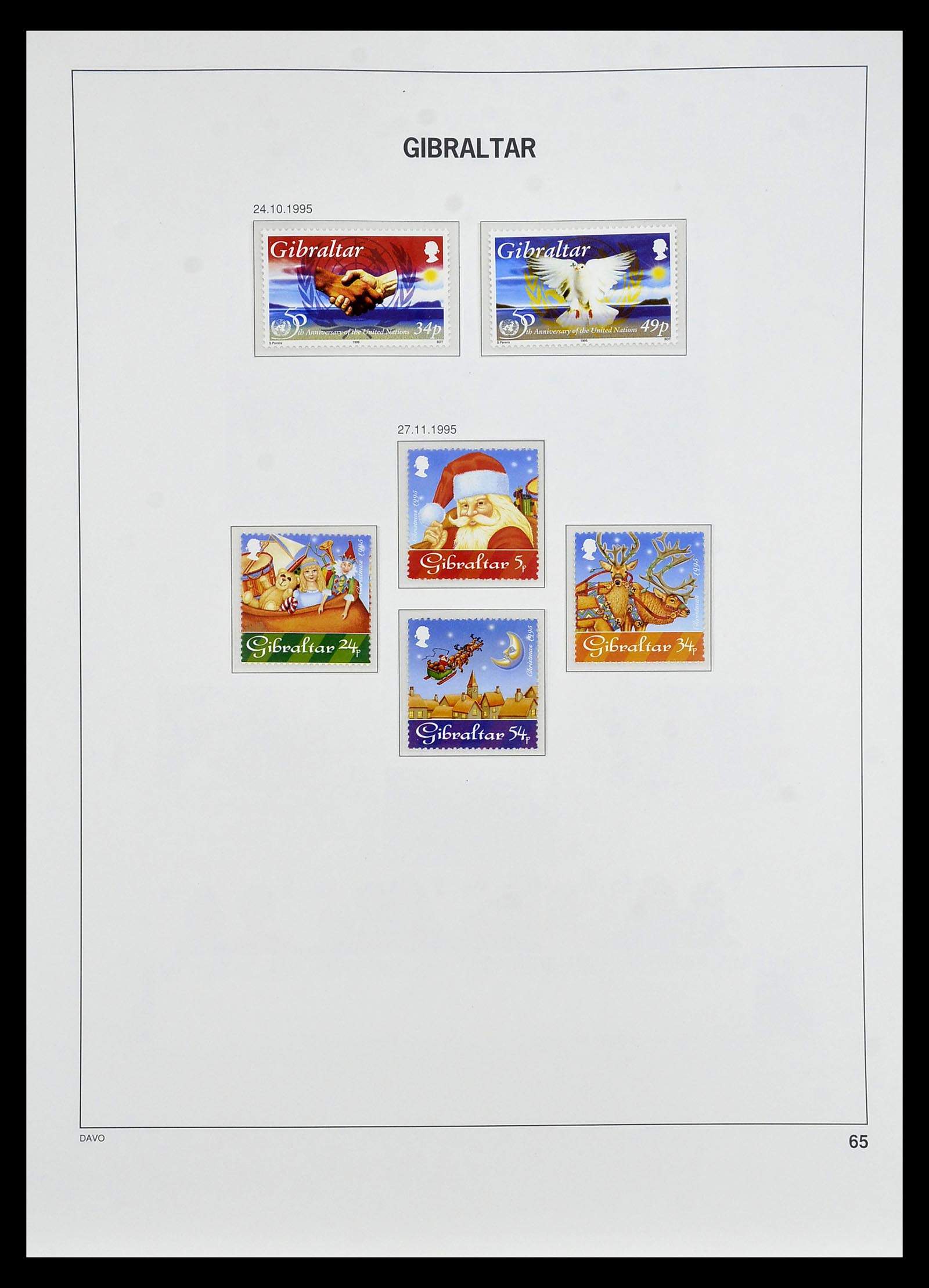34947 060 - Postzegelverzameling 34947 Gibraltar 1912-2013.