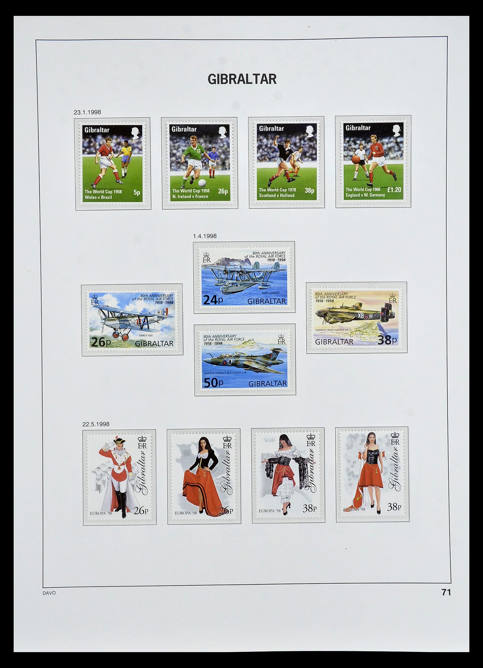 34947 066 - Postzegelverzameling 34947 Gibraltar 1912-2013.