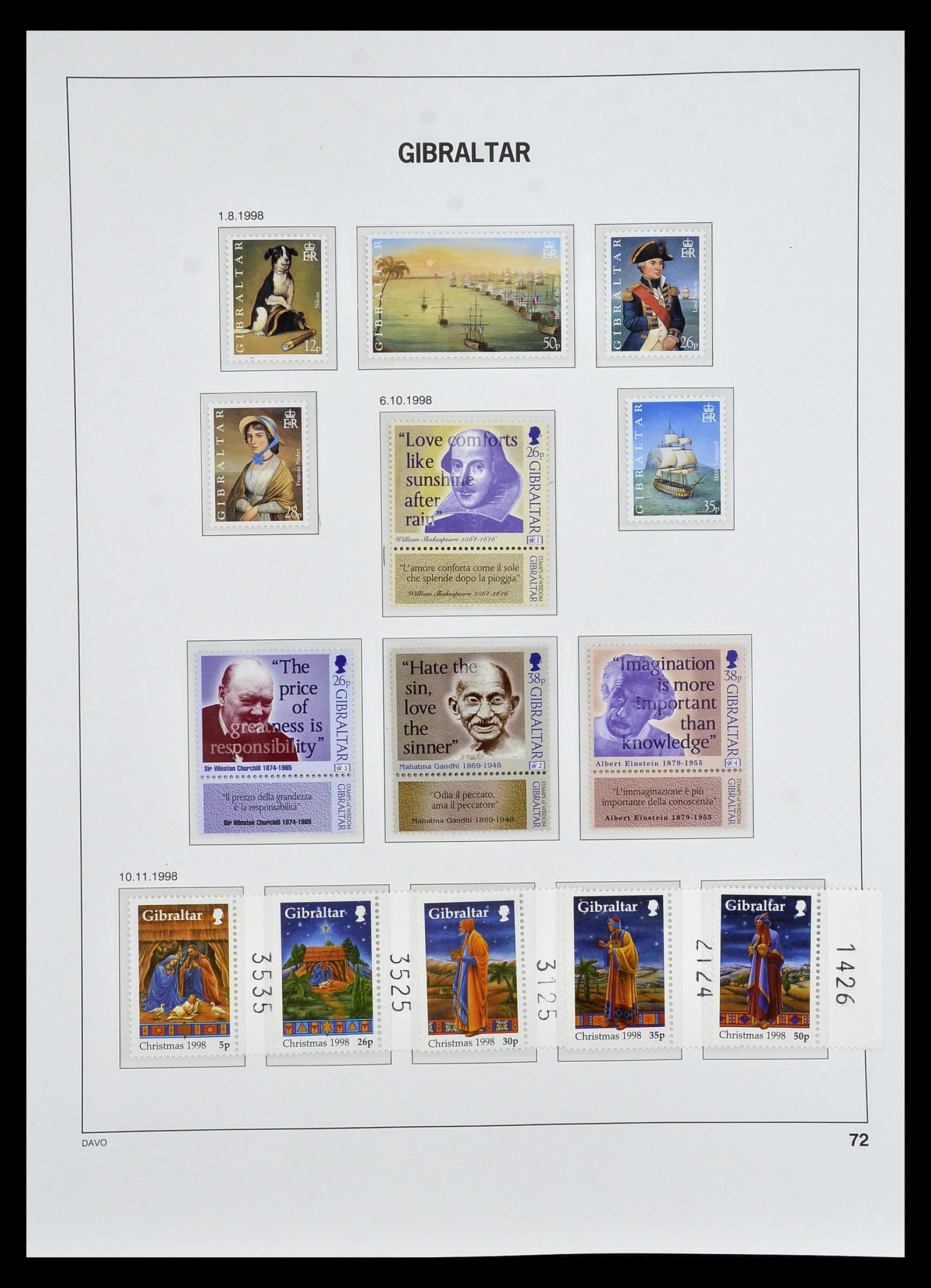 34947 067 - Postzegelverzameling 34947 Gibraltar 1912-2013.
