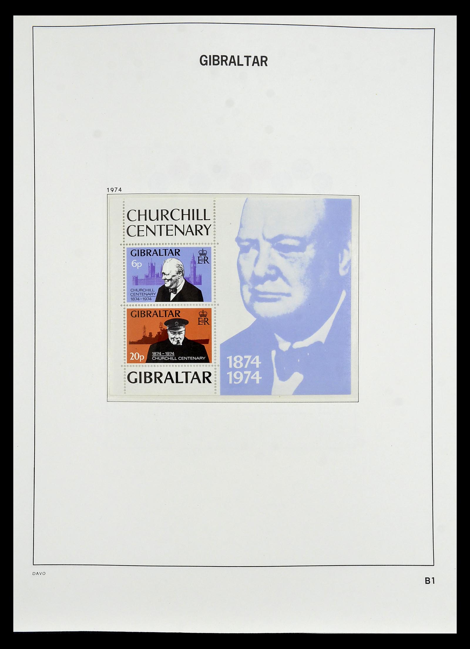 34947 072 - Postzegelverzameling 34947 Gibraltar 1912-2013.