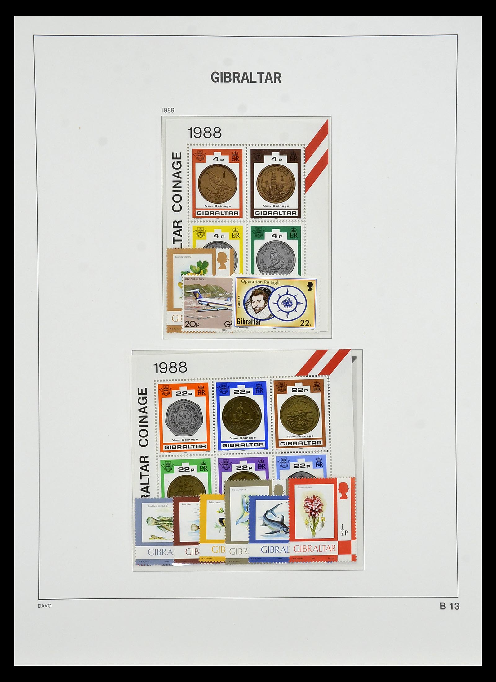 34947 084 - Postzegelverzameling 34947 Gibraltar 1912-2013.