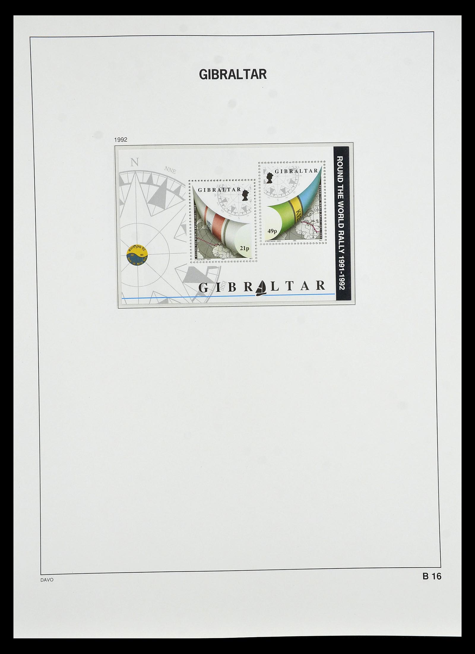 34947 087 - Postzegelverzameling 34947 Gibraltar 1912-2013.