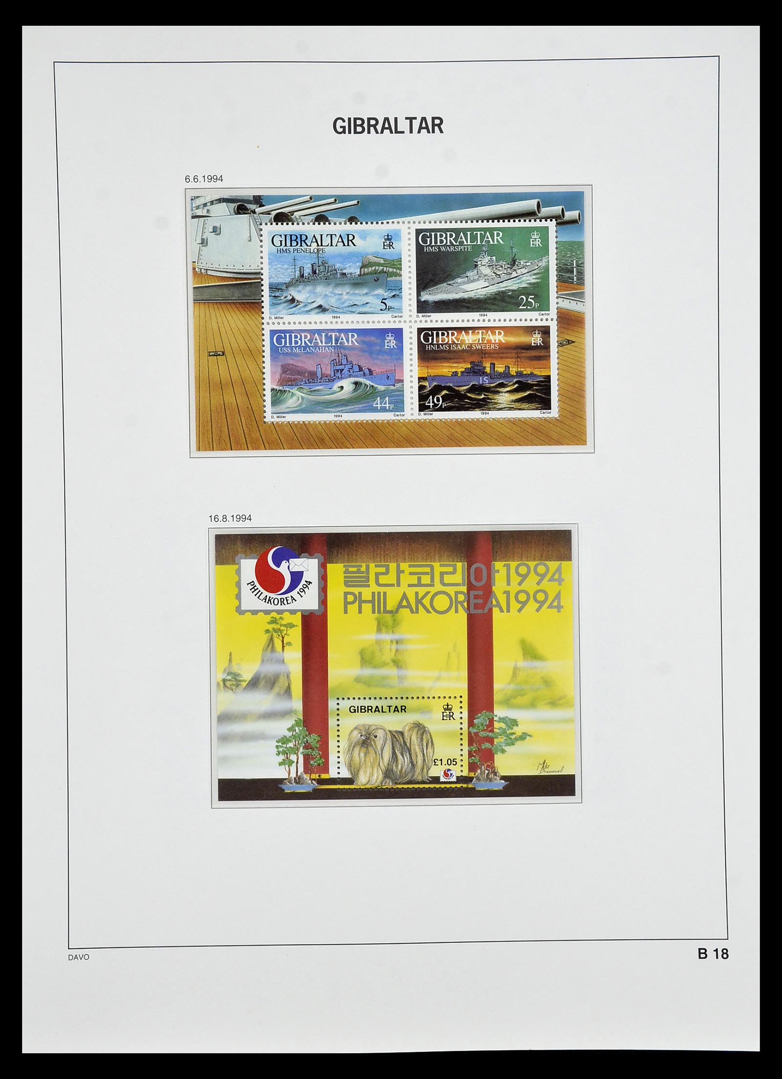 34947 089 - Postzegelverzameling 34947 Gibraltar 1912-2013.