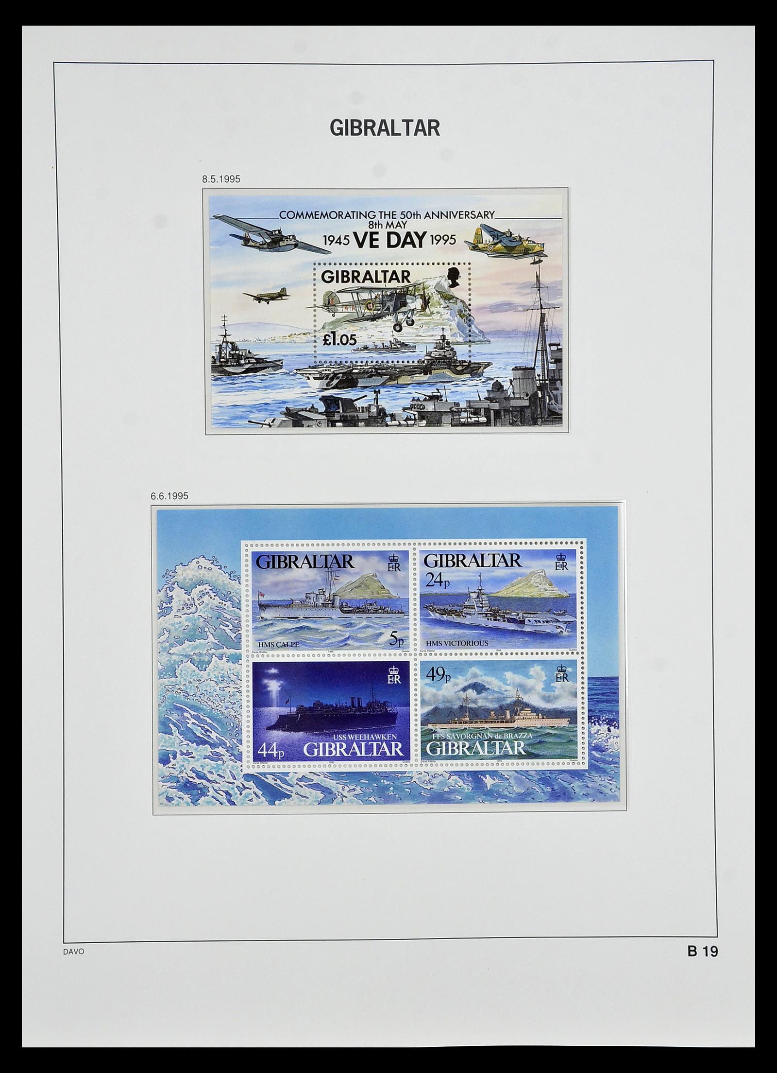 34947 090 - Postzegelverzameling 34947 Gibraltar 1912-2013.