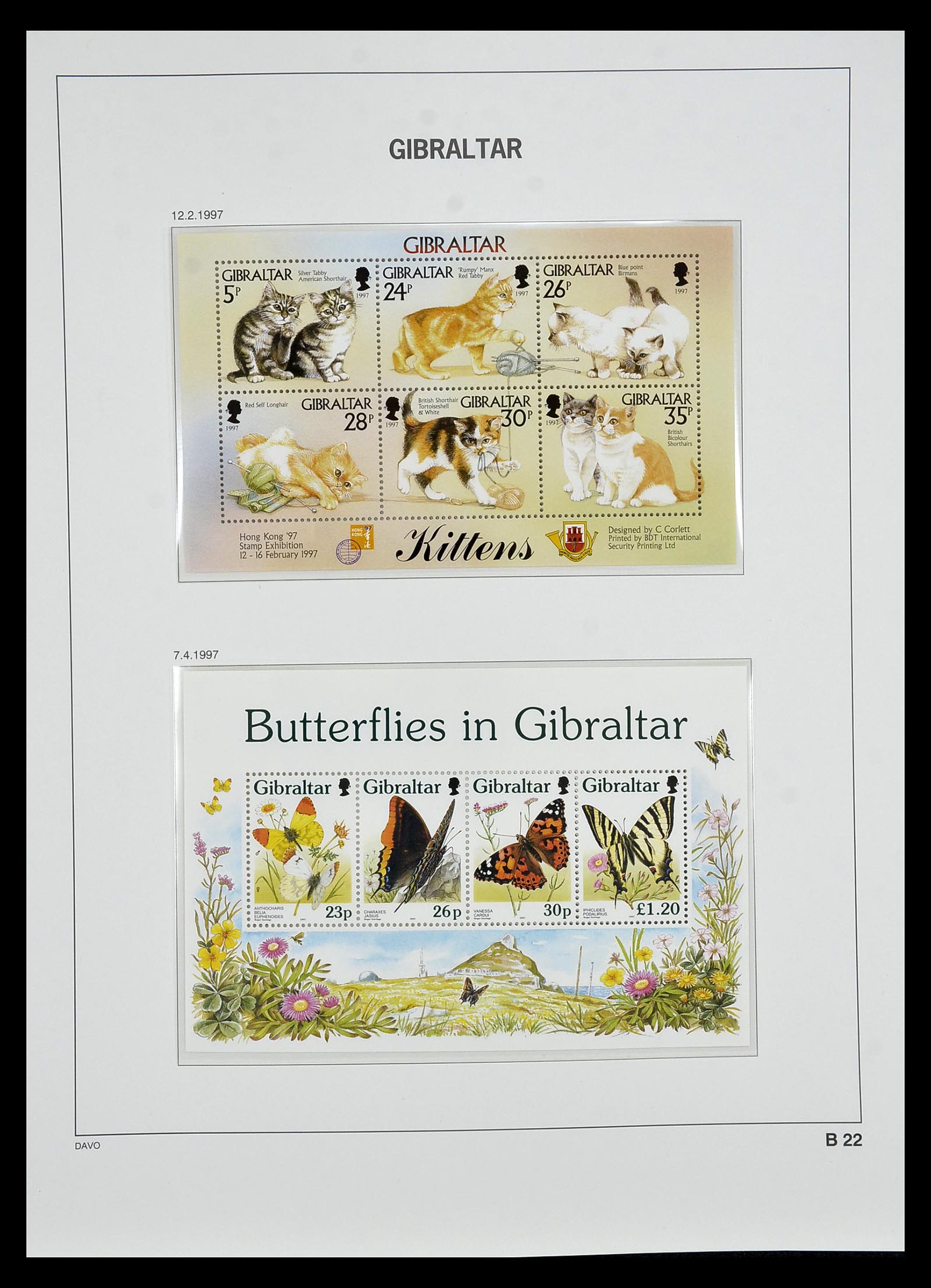 34947 093 - Postzegelverzameling 34947 Gibraltar 1912-2013.