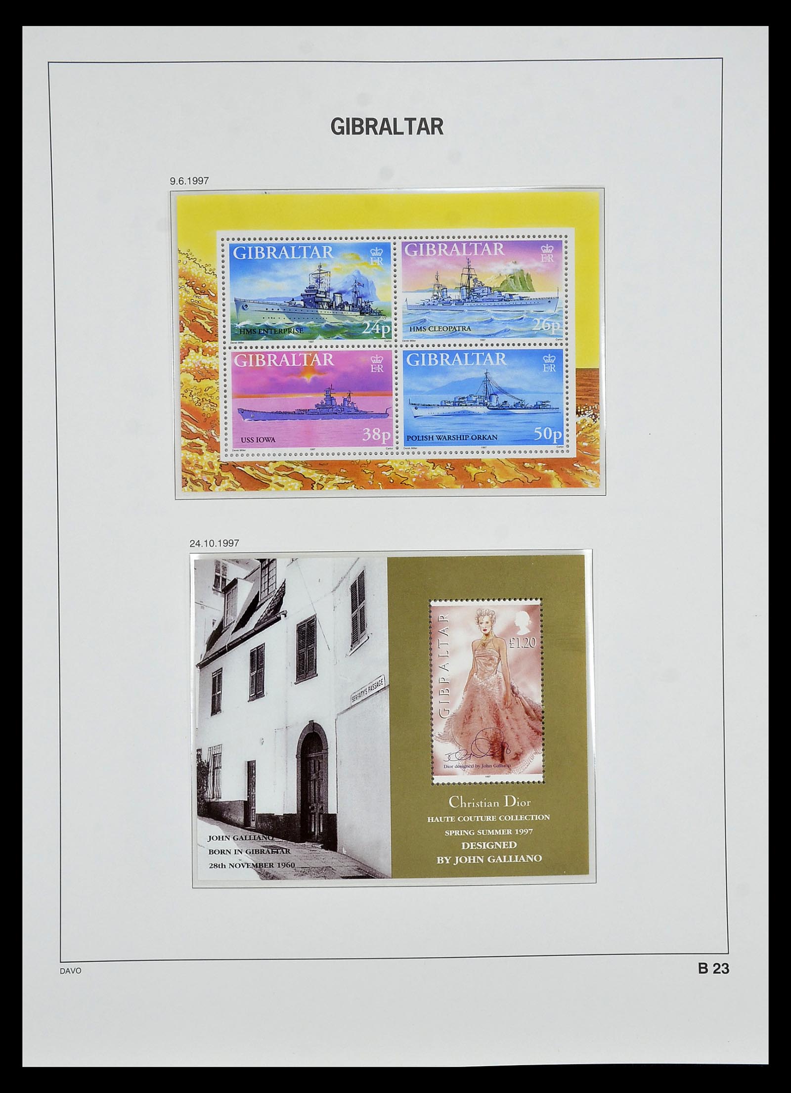 34947 094 - Postzegelverzameling 34947 Gibraltar 1912-2013.