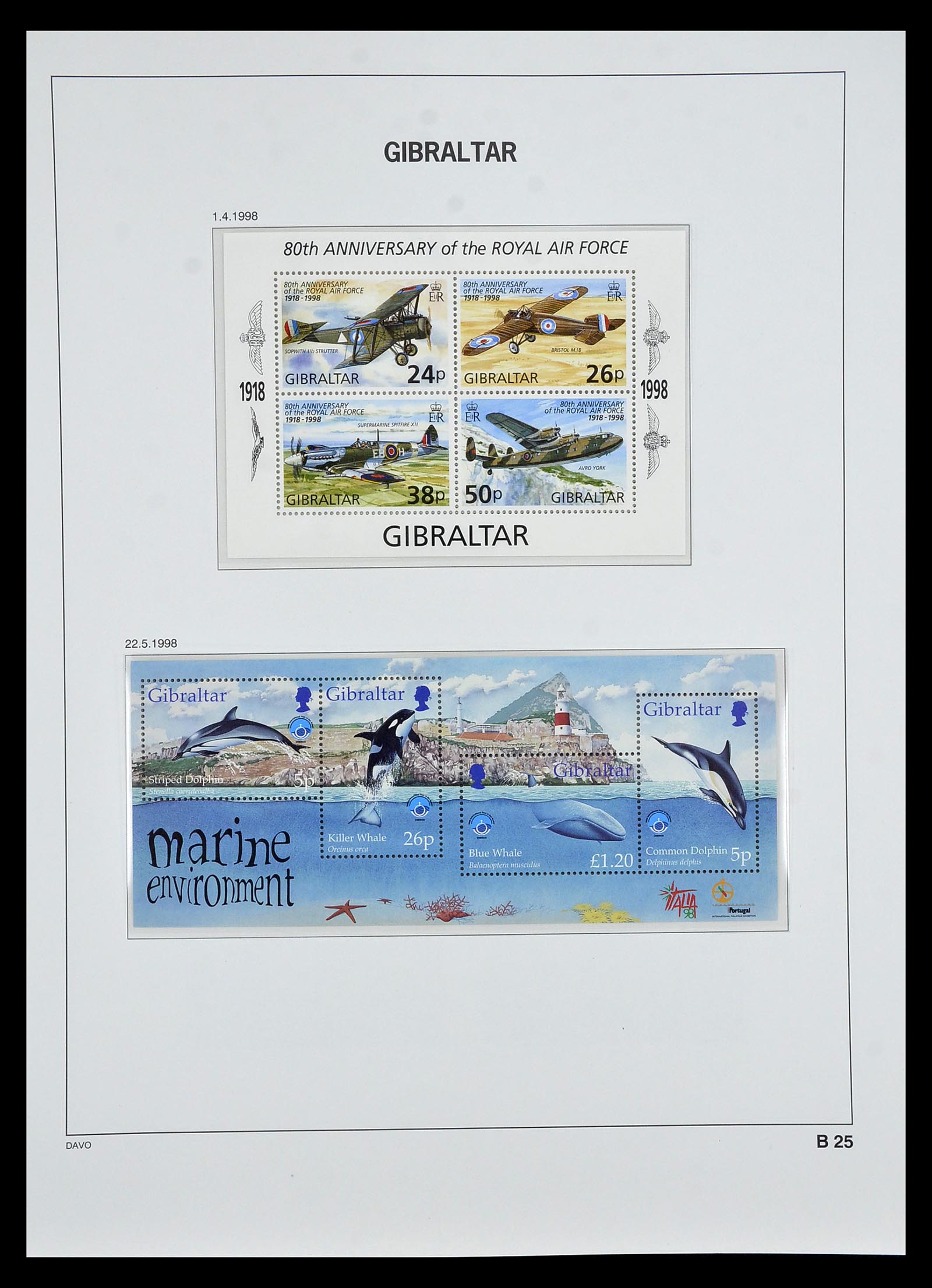 34947 096 - Postzegelverzameling 34947 Gibraltar 1912-2013.