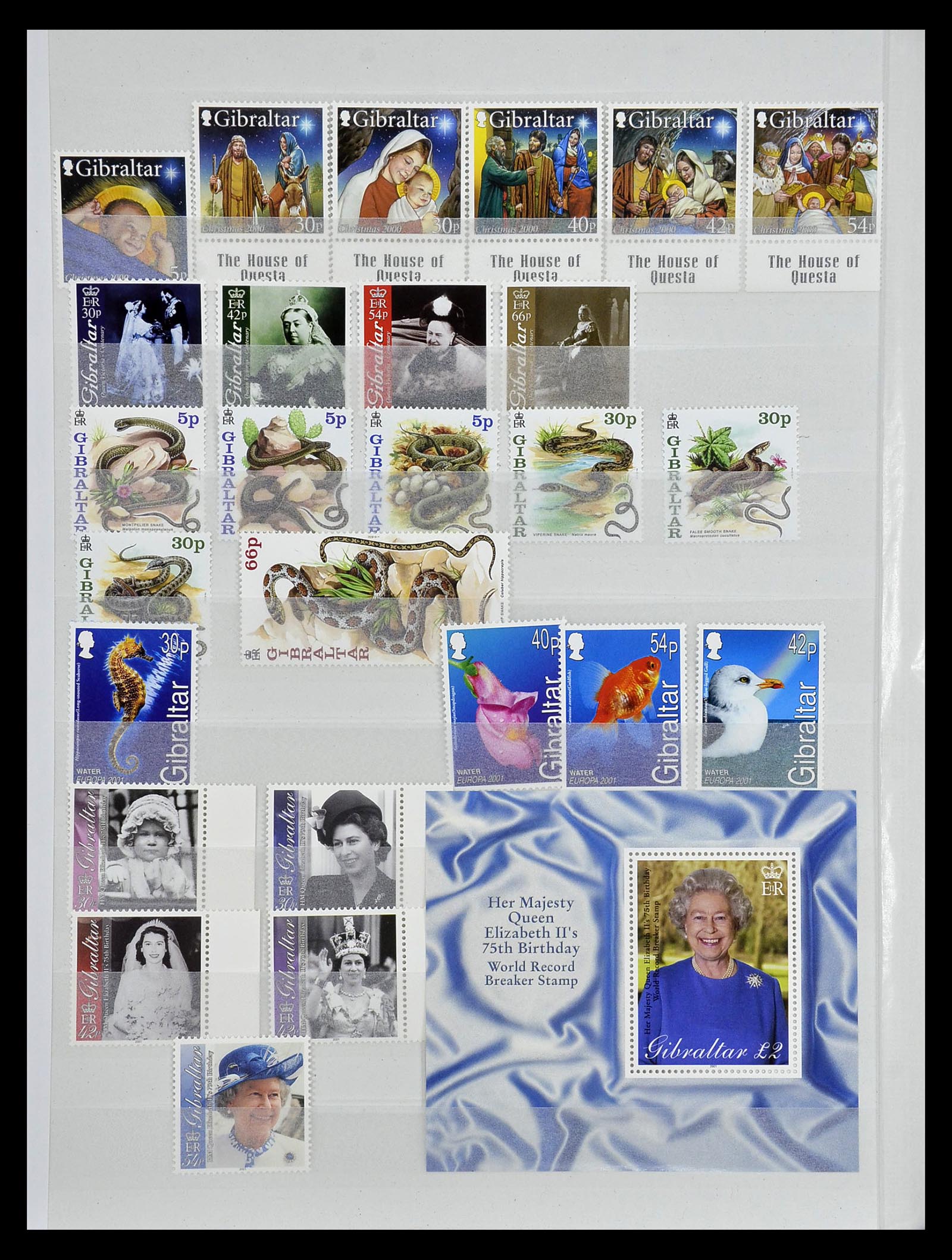 34947 105 - Postzegelverzameling 34947 Gibraltar 1912-2013.