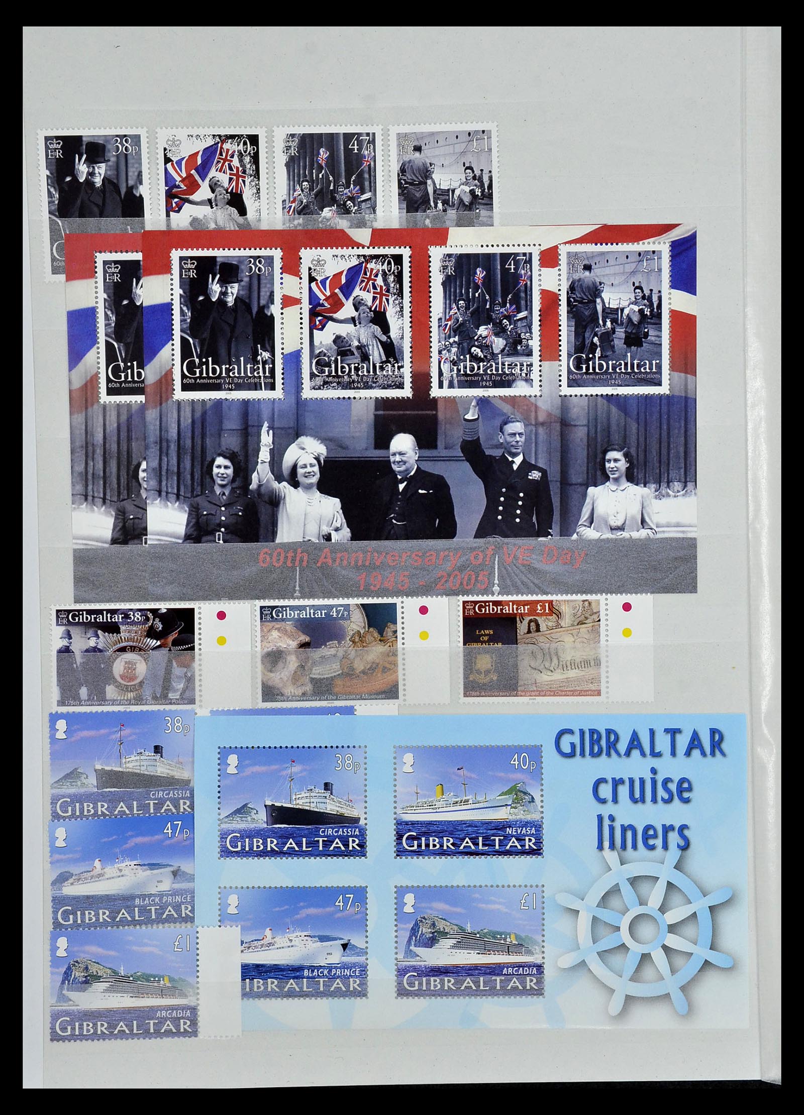 34947 117 - Postzegelverzameling 34947 Gibraltar 1912-2013.