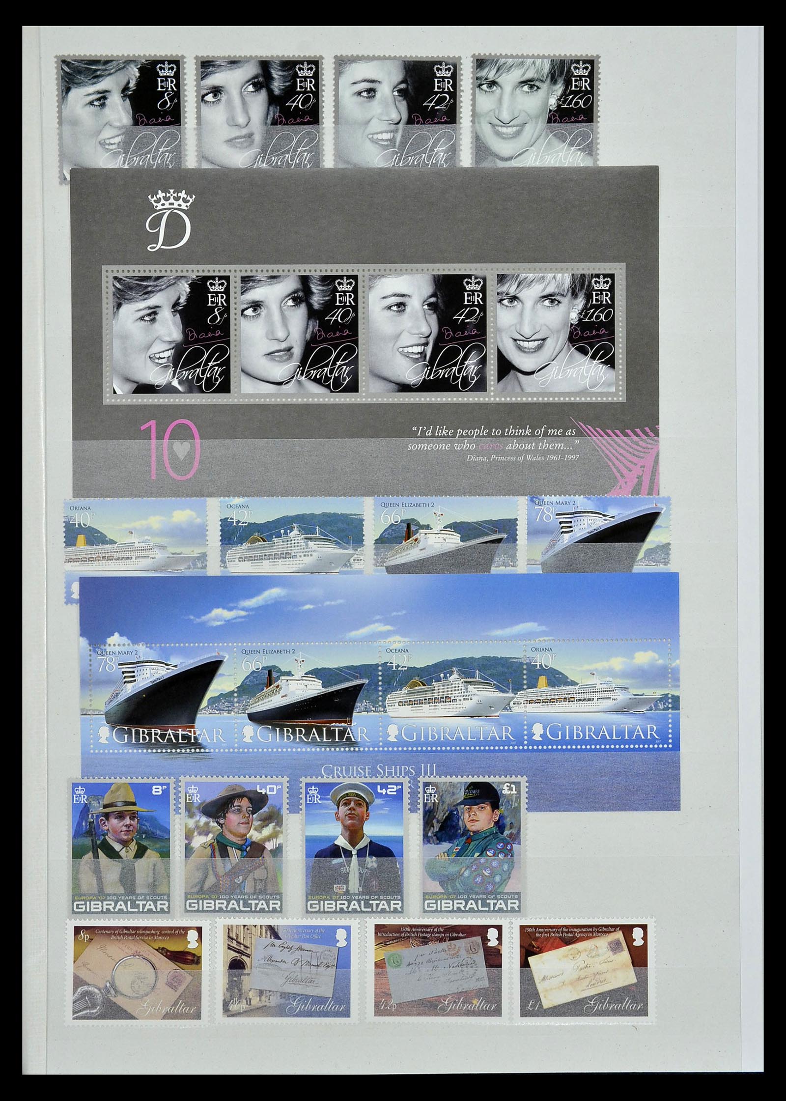 34947 122 - Postzegelverzameling 34947 Gibraltar 1912-2013.