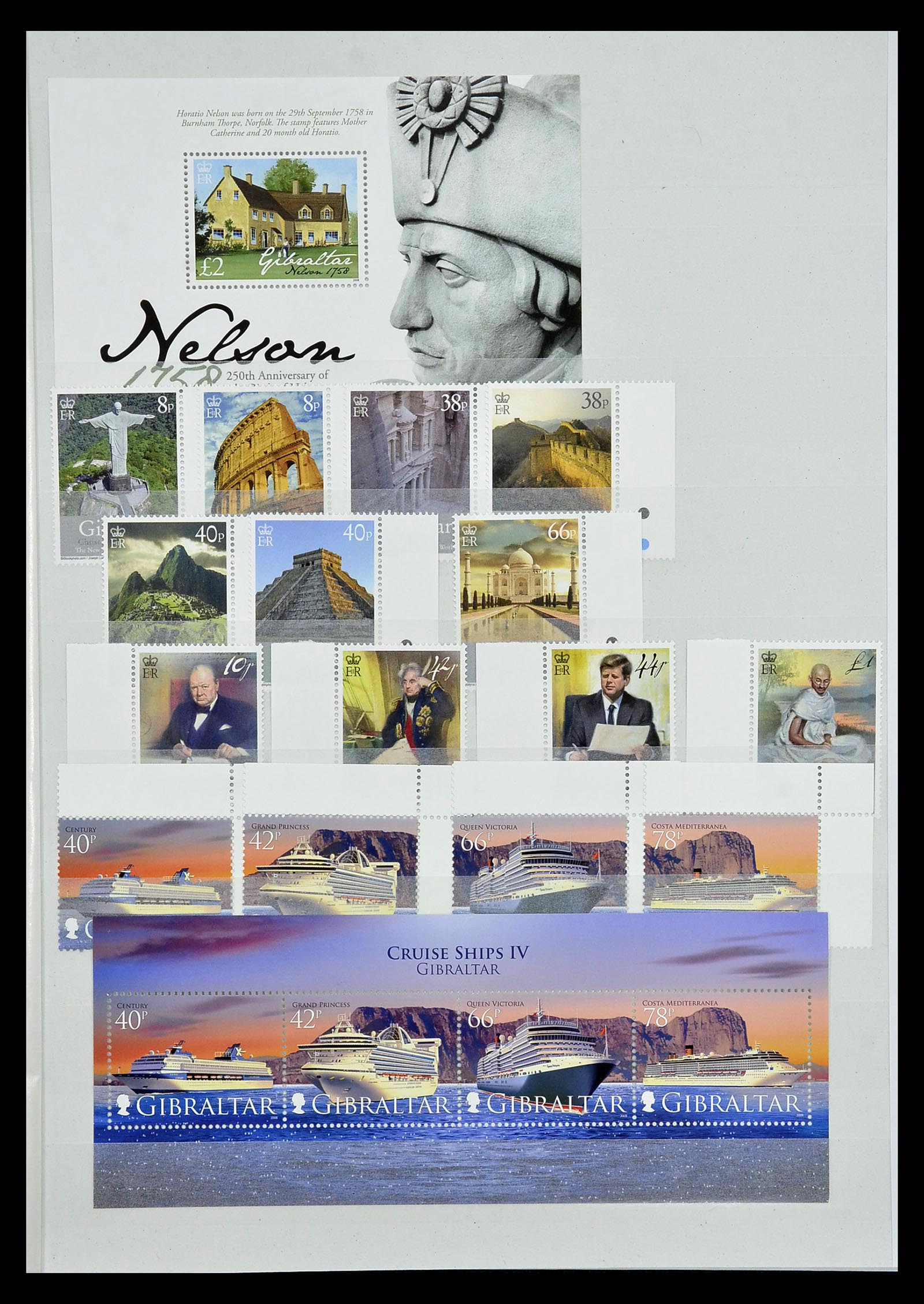 34947 126 - Postzegelverzameling 34947 Gibraltar 1912-2013.