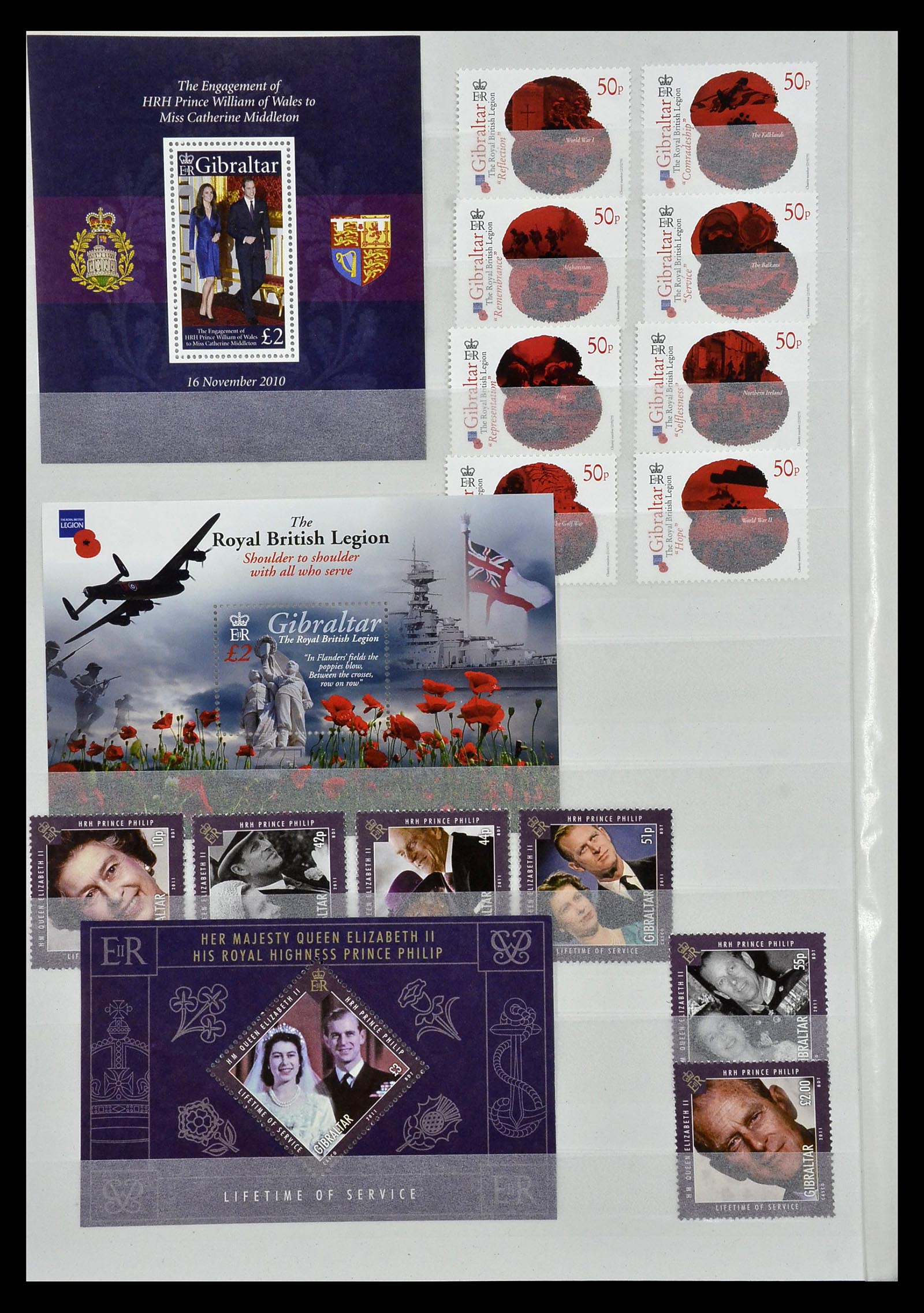 34947 133 - Postzegelverzameling 34947 Gibraltar 1912-2013.