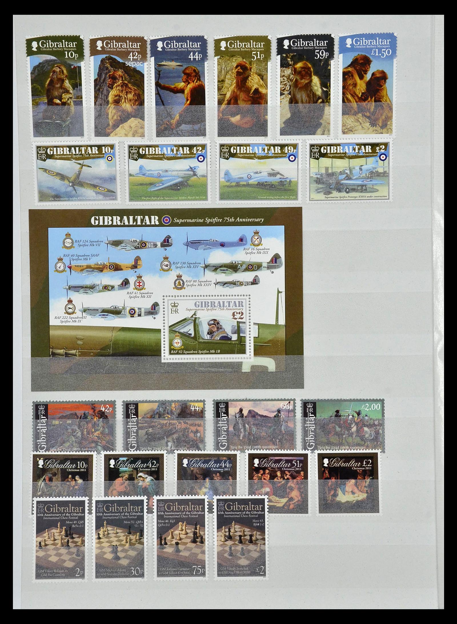 34947 135 - Postzegelverzameling 34947 Gibraltar 1912-2013.
