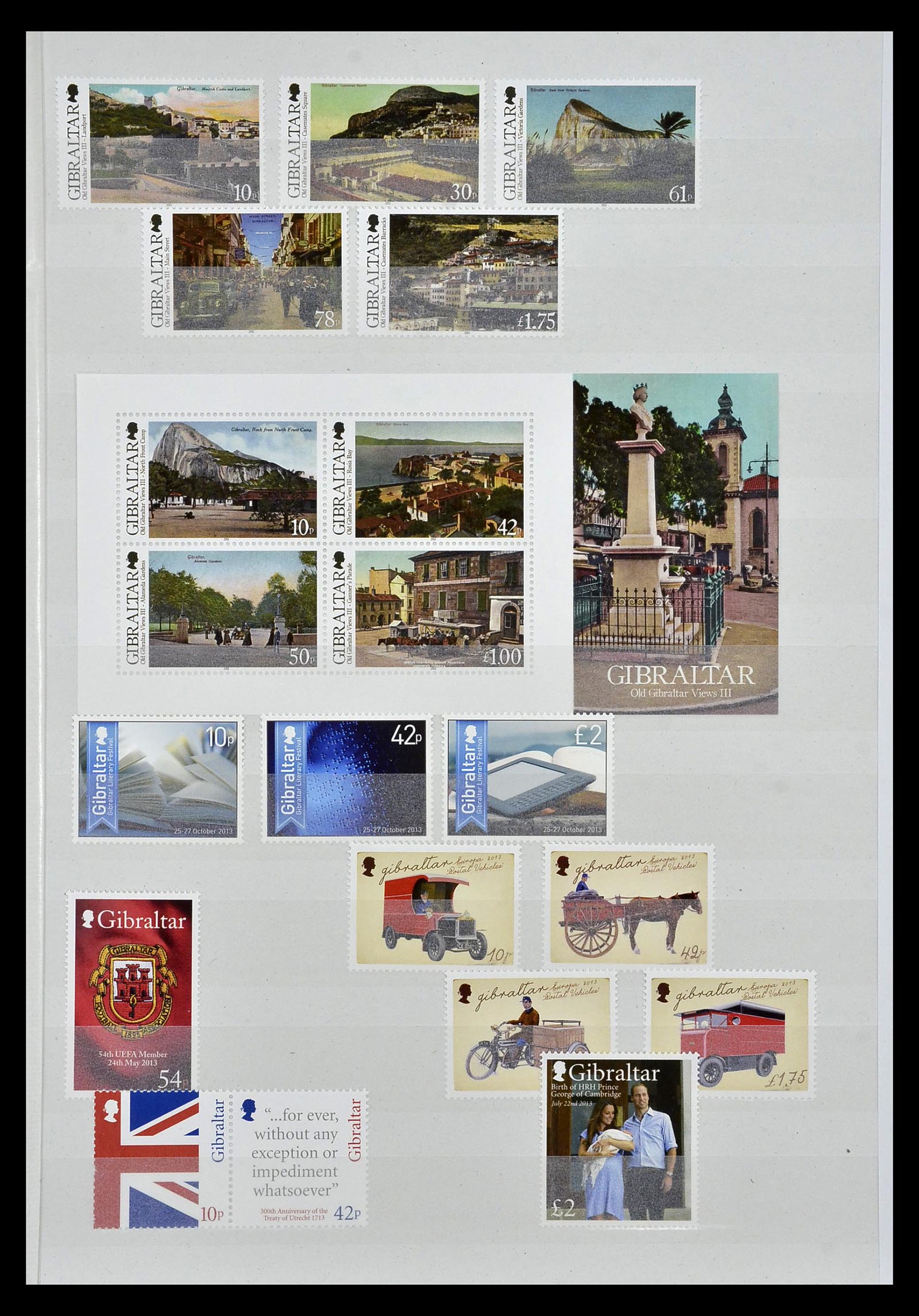 34947 140 - Postzegelverzameling 34947 Gibraltar 1912-2013.