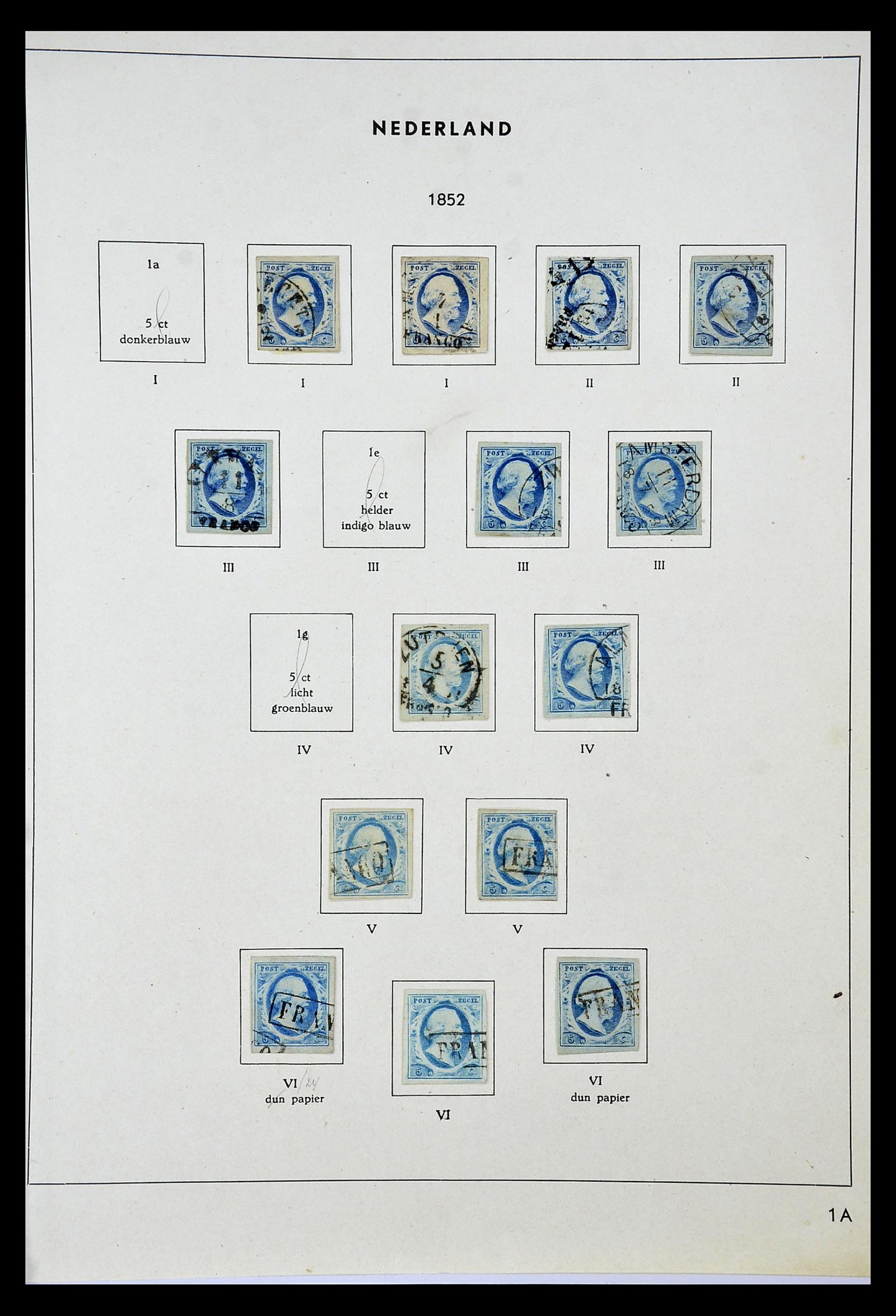 34948 001 - Postzegelverzameling 34948 Nederland 1852.