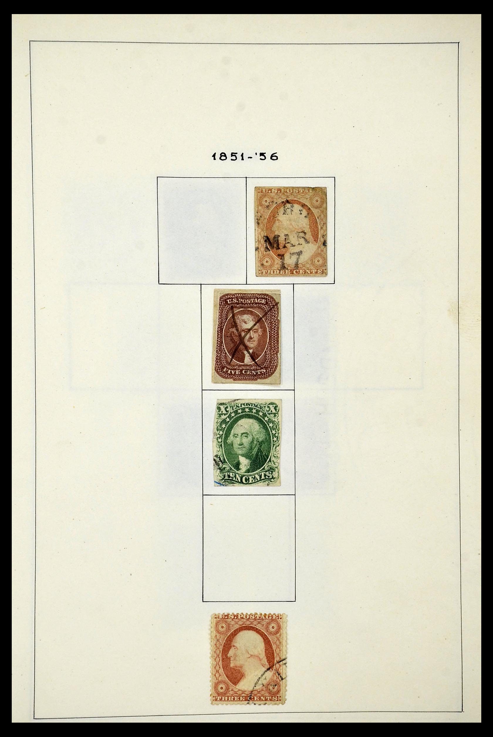 34949 001 - Postzegelverzameling 34949 USA 1851-1947.