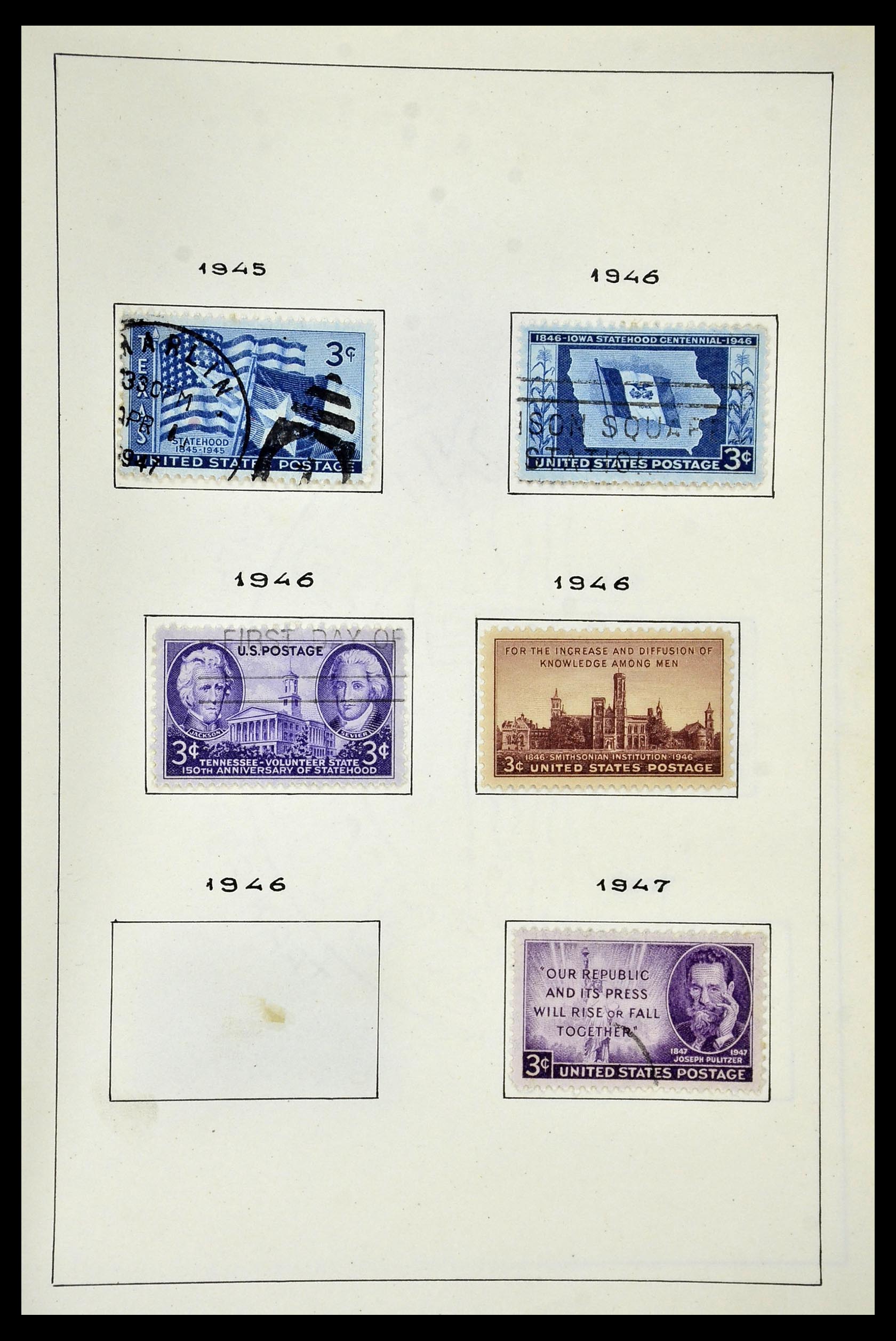 34949 053 - Postzegelverzameling 34949 USA 1851-1947.