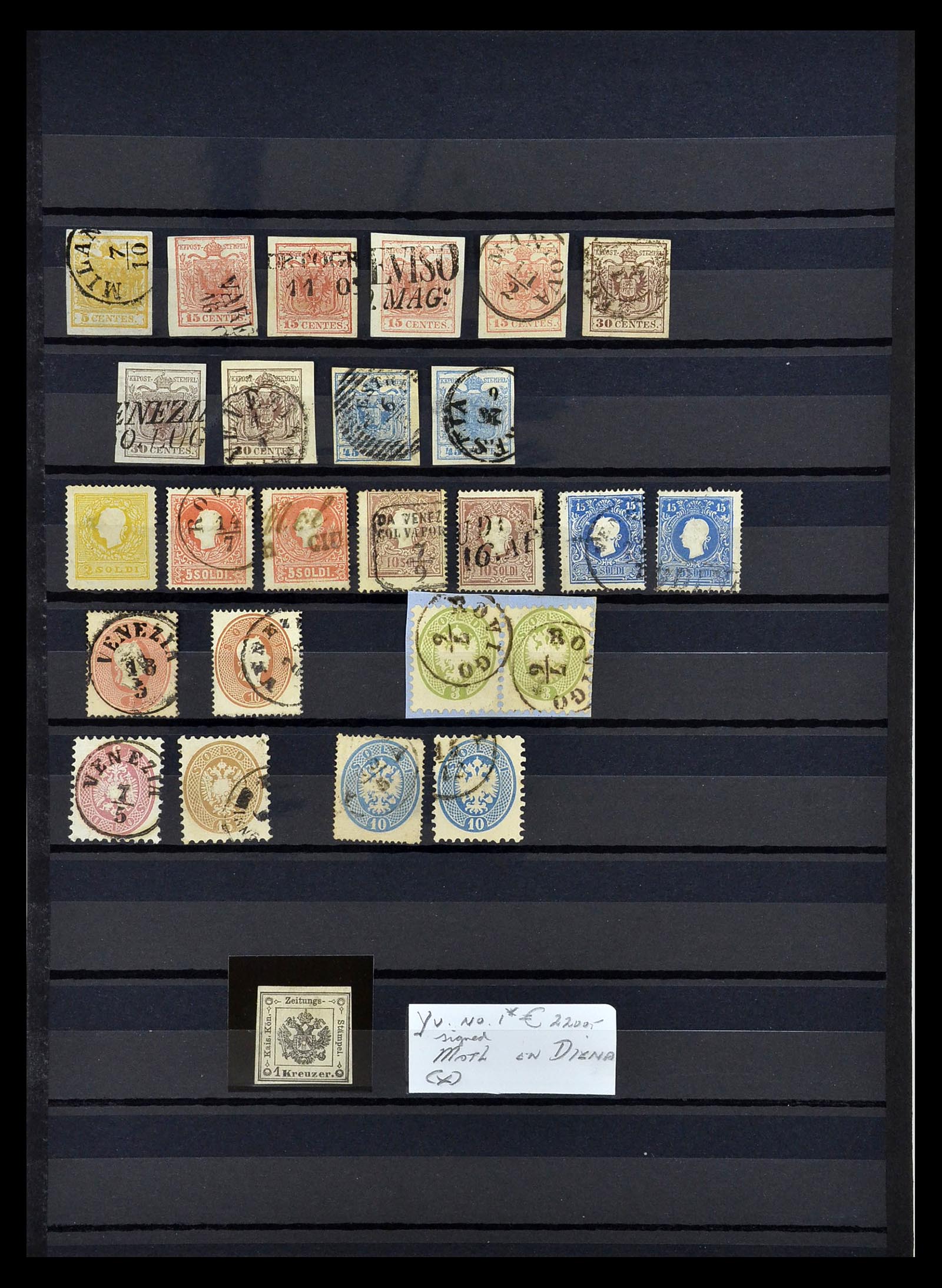 34954 001 - Postzegelverzameling 34954 Lombardije-Venetië 1850-1864.