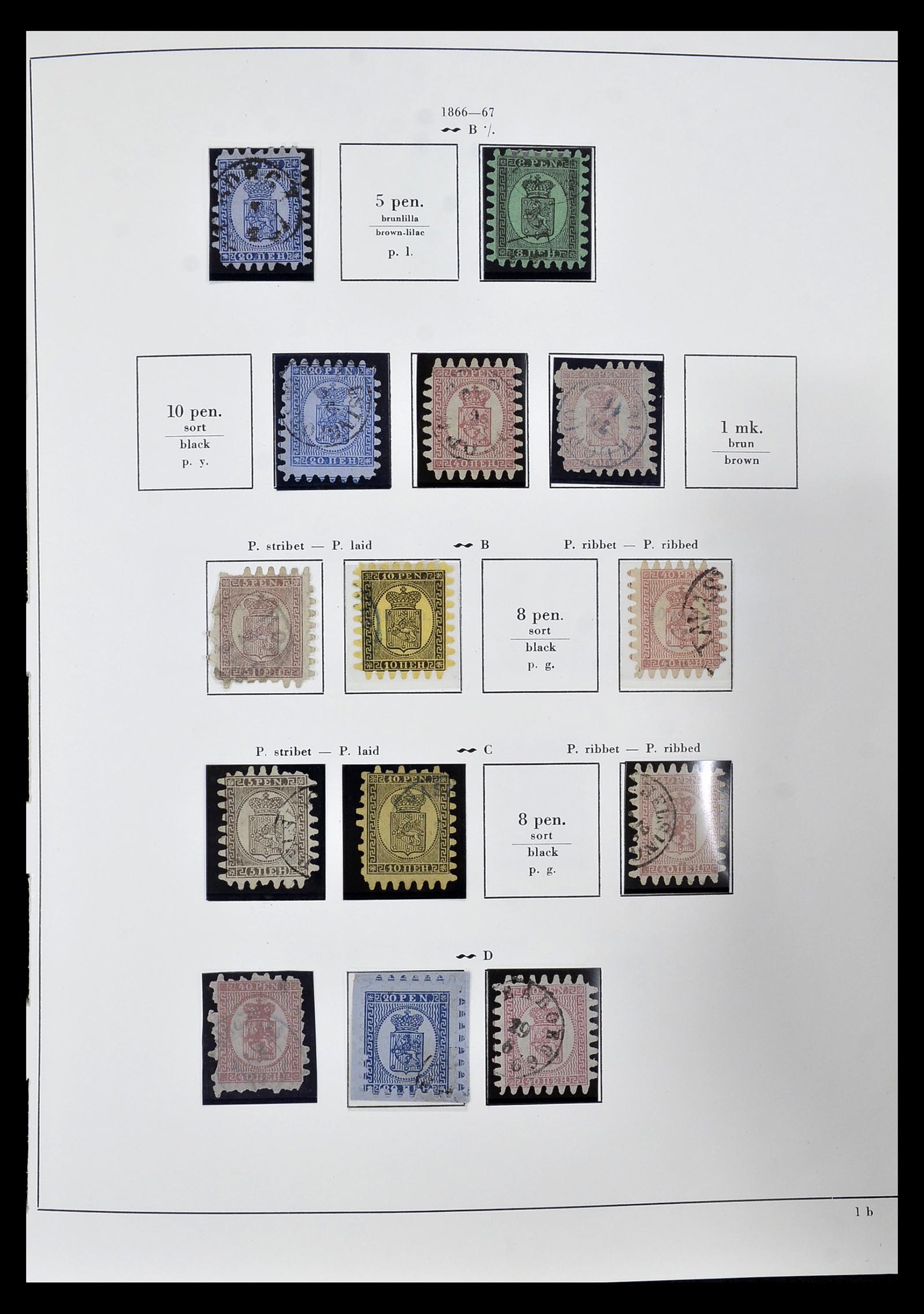 34955 003 - Postzegelverzameling 34955 Finland 1856-1990.