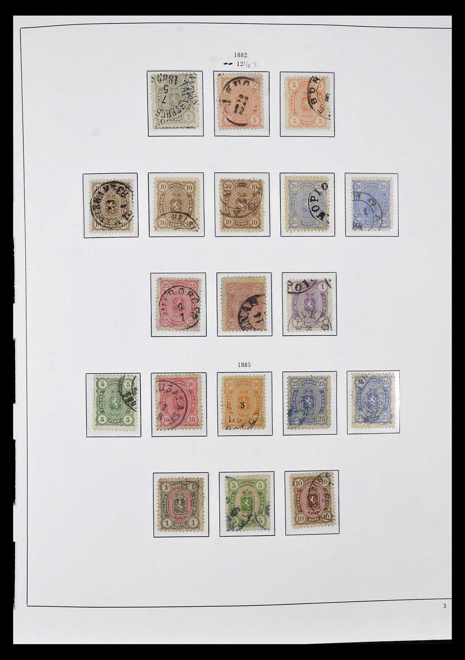 34955 005 - Postzegelverzameling 34955 Finland 1856-1990.