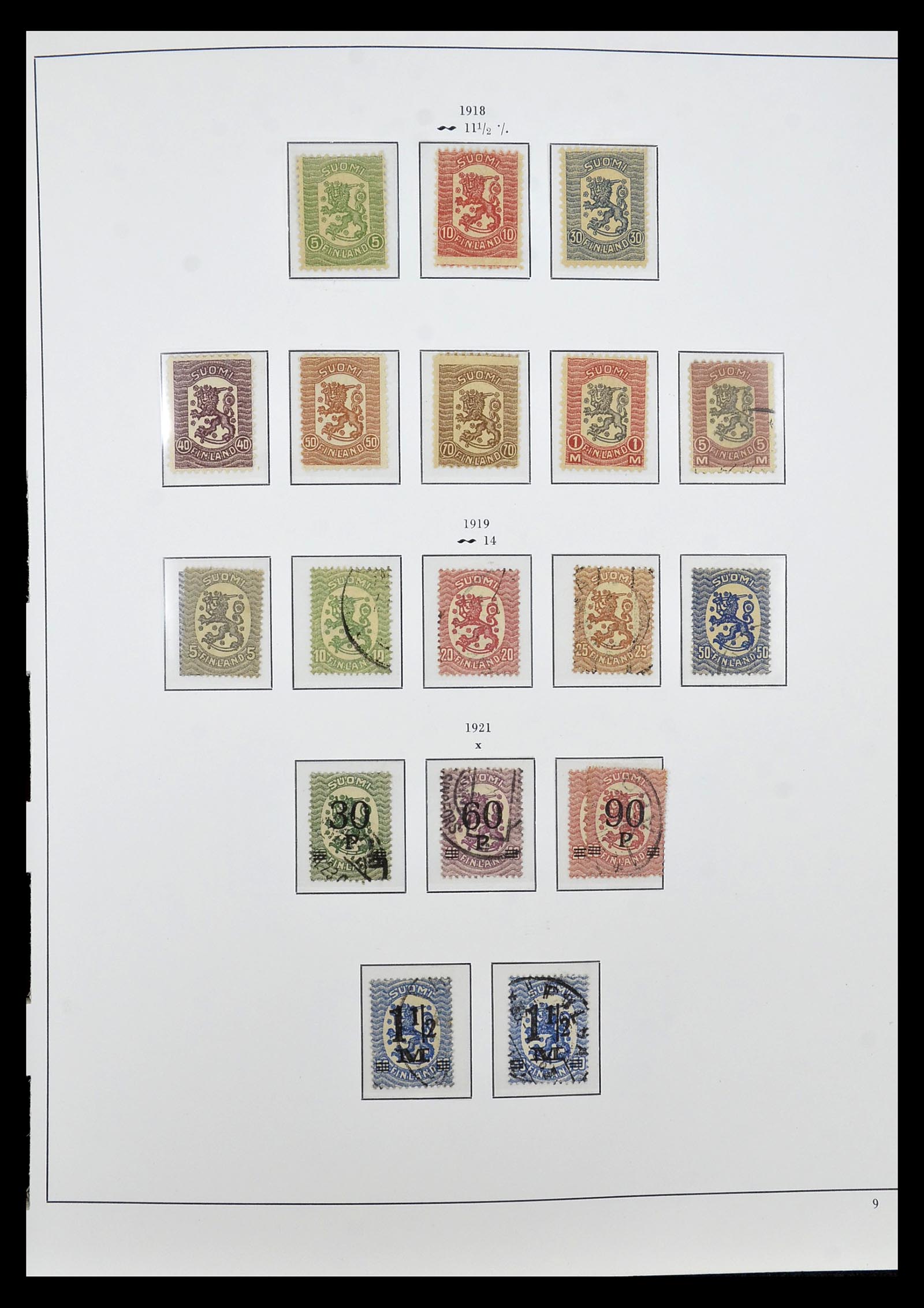 34955 011 - Postzegelverzameling 34955 Finland 1856-1990.