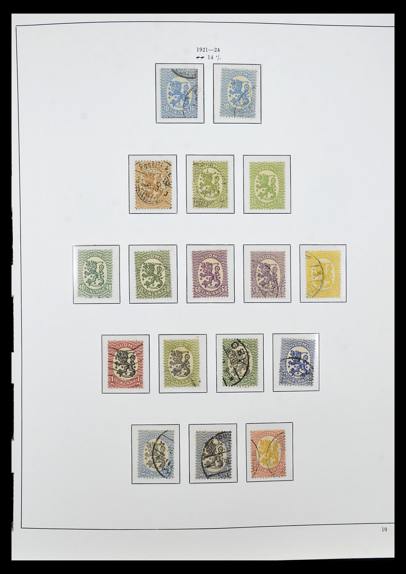 34955 012 - Postzegelverzameling 34955 Finland 1856-1990.