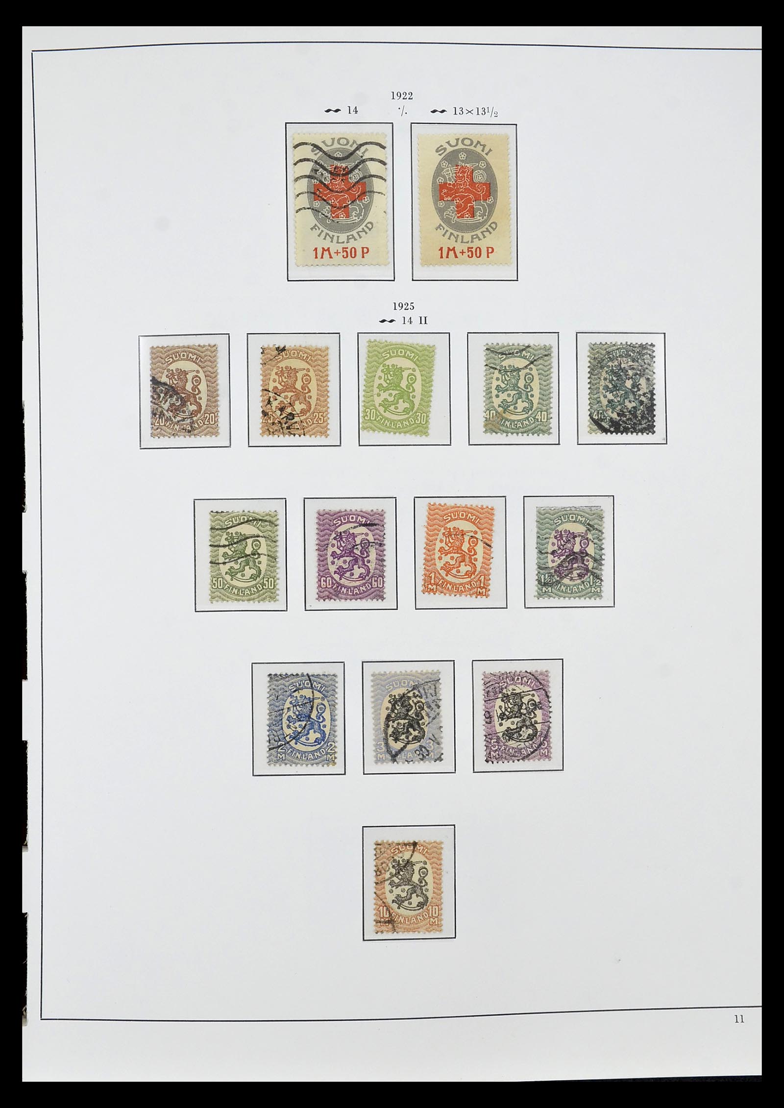 34955 013 - Postzegelverzameling 34955 Finland 1856-1990.