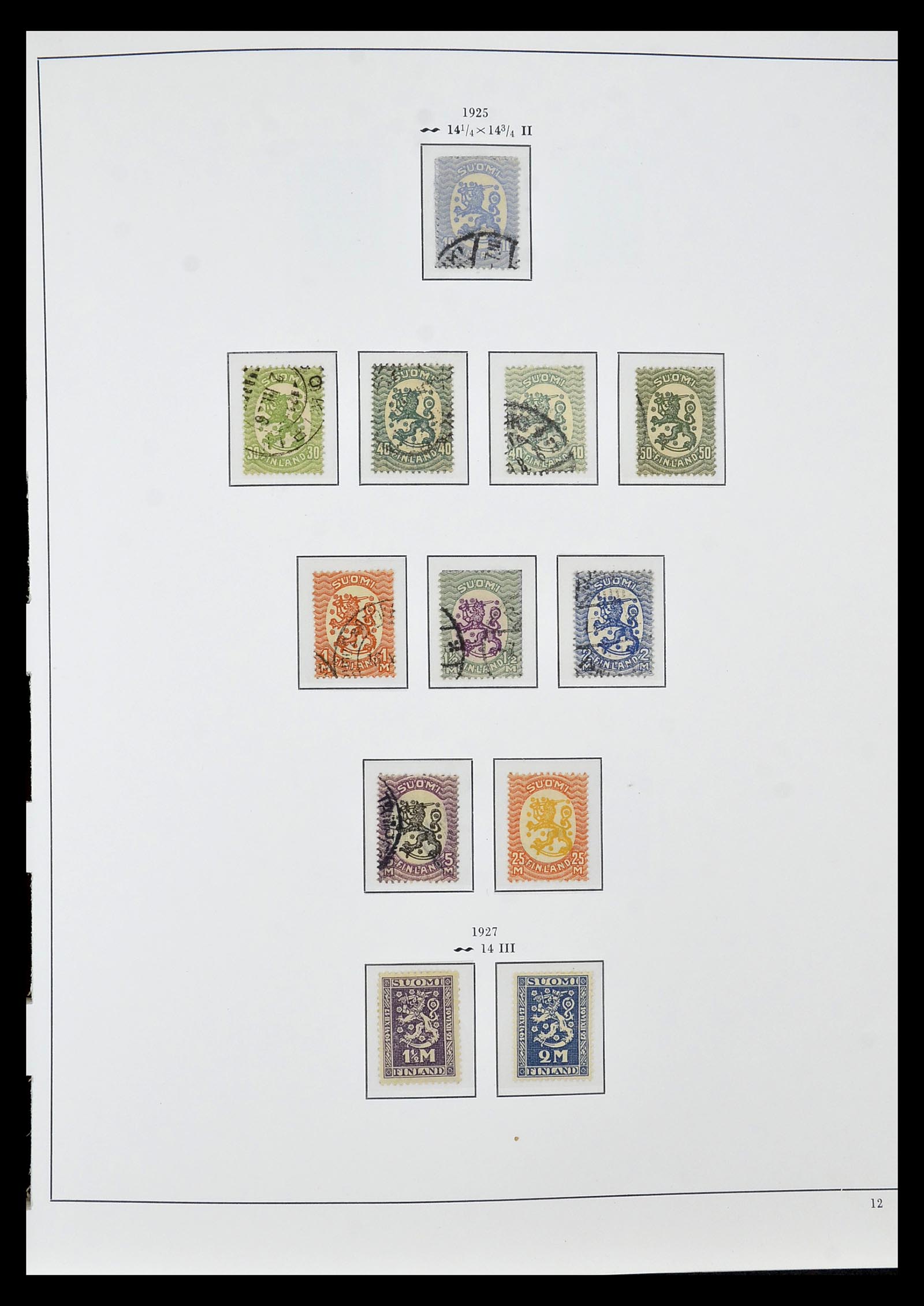 34955 014 - Postzegelverzameling 34955 Finland 1856-1990.