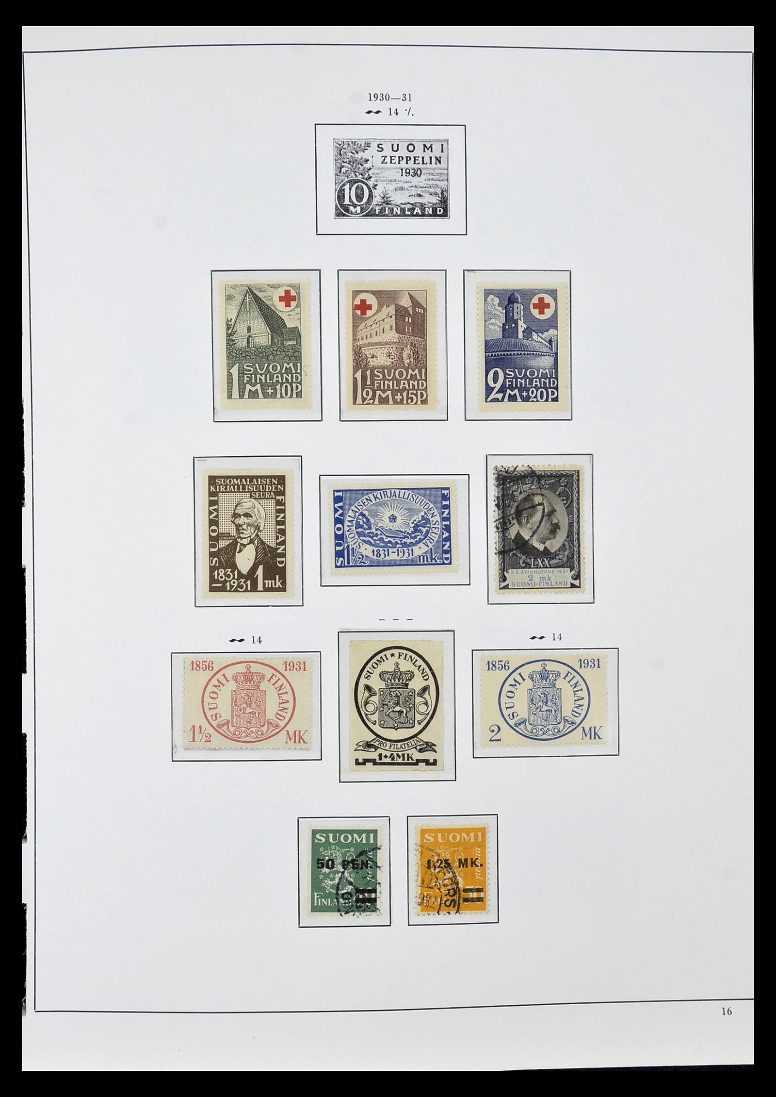 34955 018 - Postzegelverzameling 34955 Finland 1856-1990.