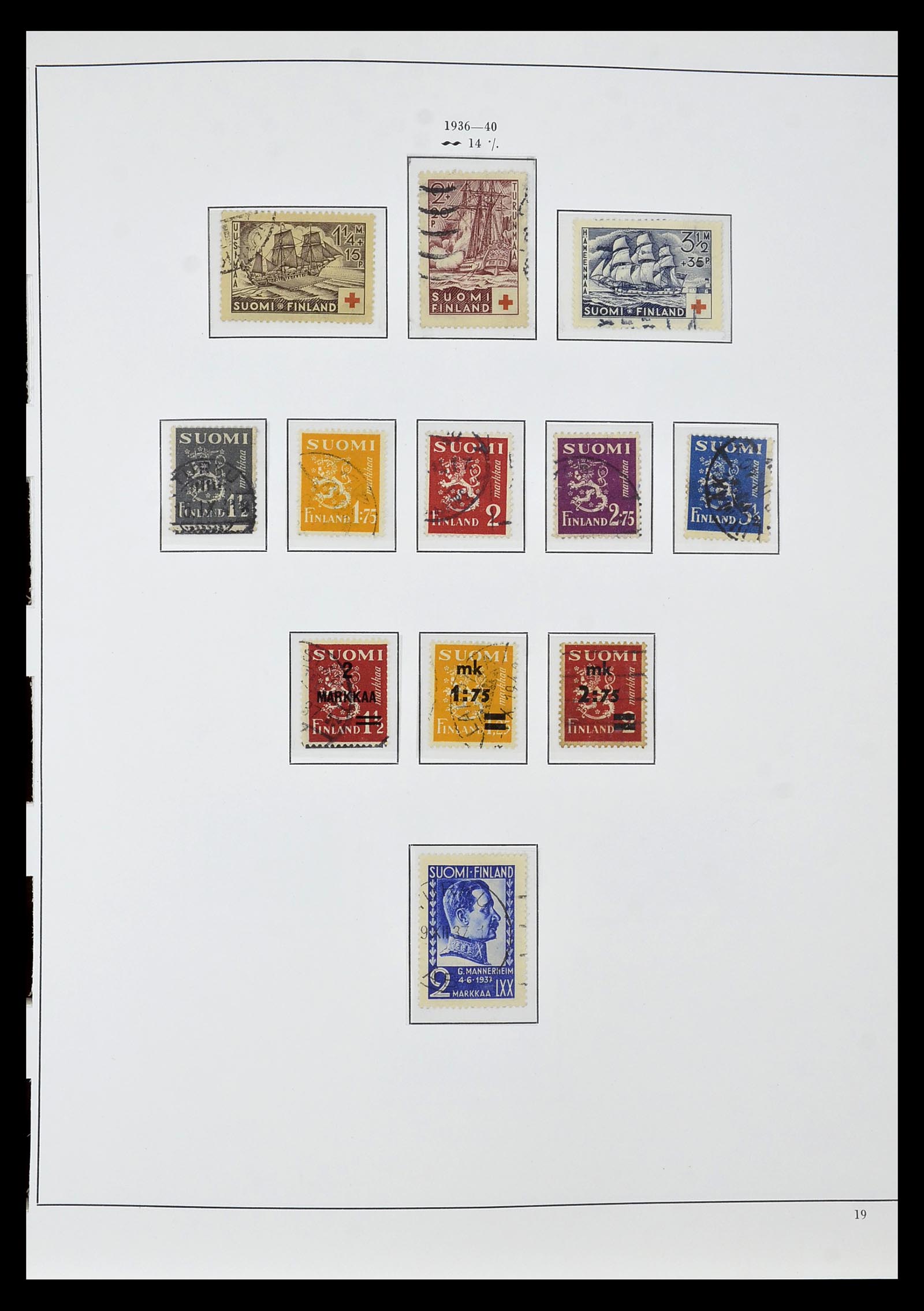 34955 021 - Postzegelverzameling 34955 Finland 1856-1990.
