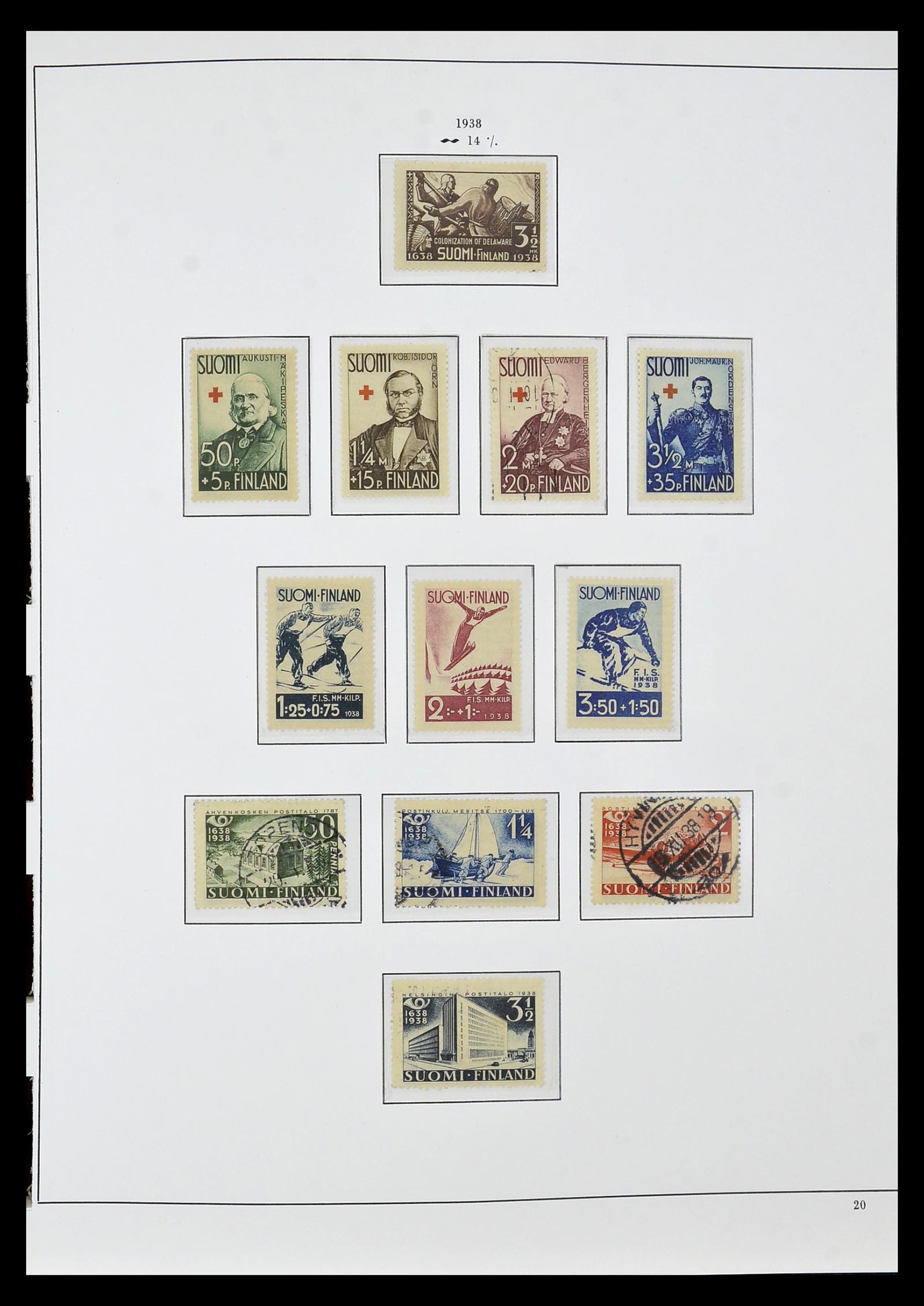 34955 022 - Postzegelverzameling 34955 Finland 1856-1990.