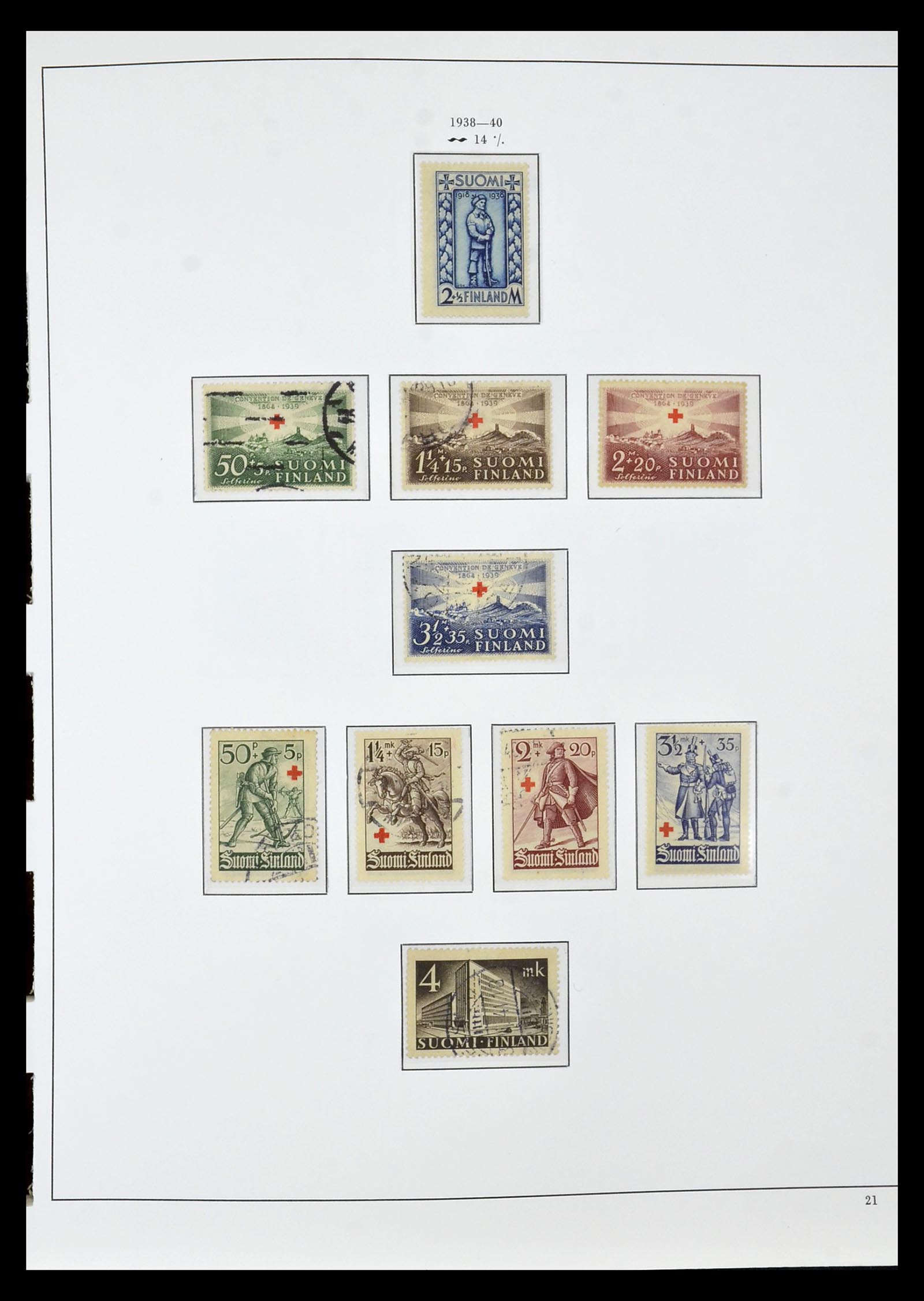 34955 023 - Postzegelverzameling 34955 Finland 1856-1990.