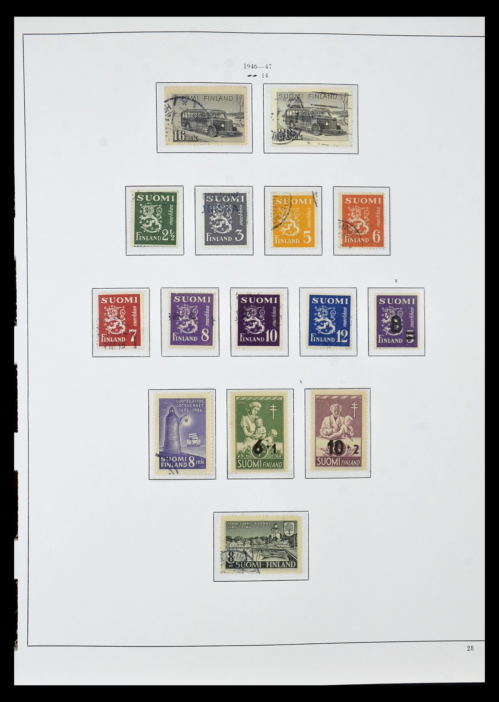 34955 030 - Postzegelverzameling 34955 Finland 1856-1990.