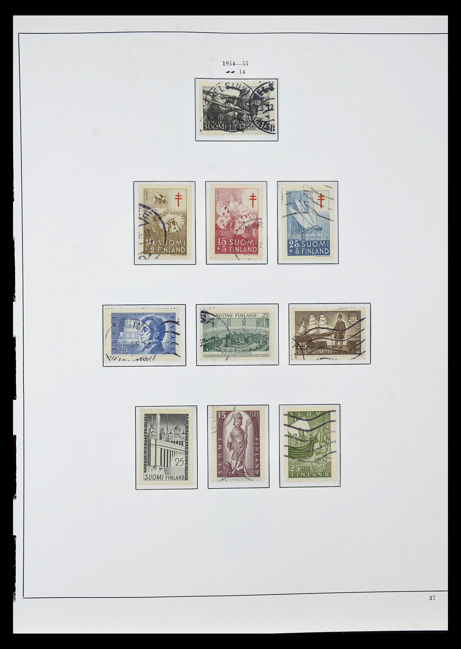 34955 039 - Postzegelverzameling 34955 Finland 1856-1990.