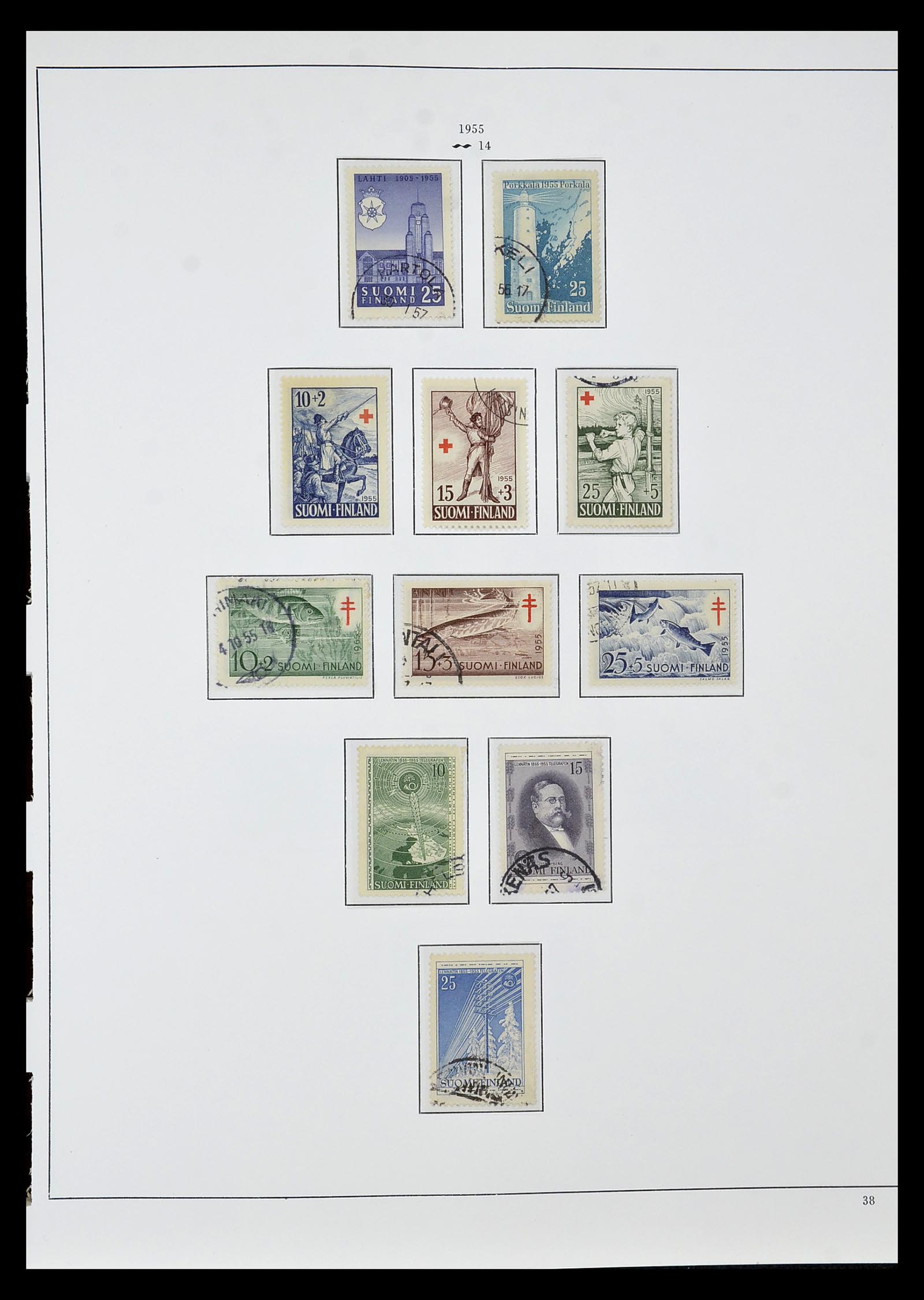 34955 040 - Postzegelverzameling 34955 Finland 1856-1990.