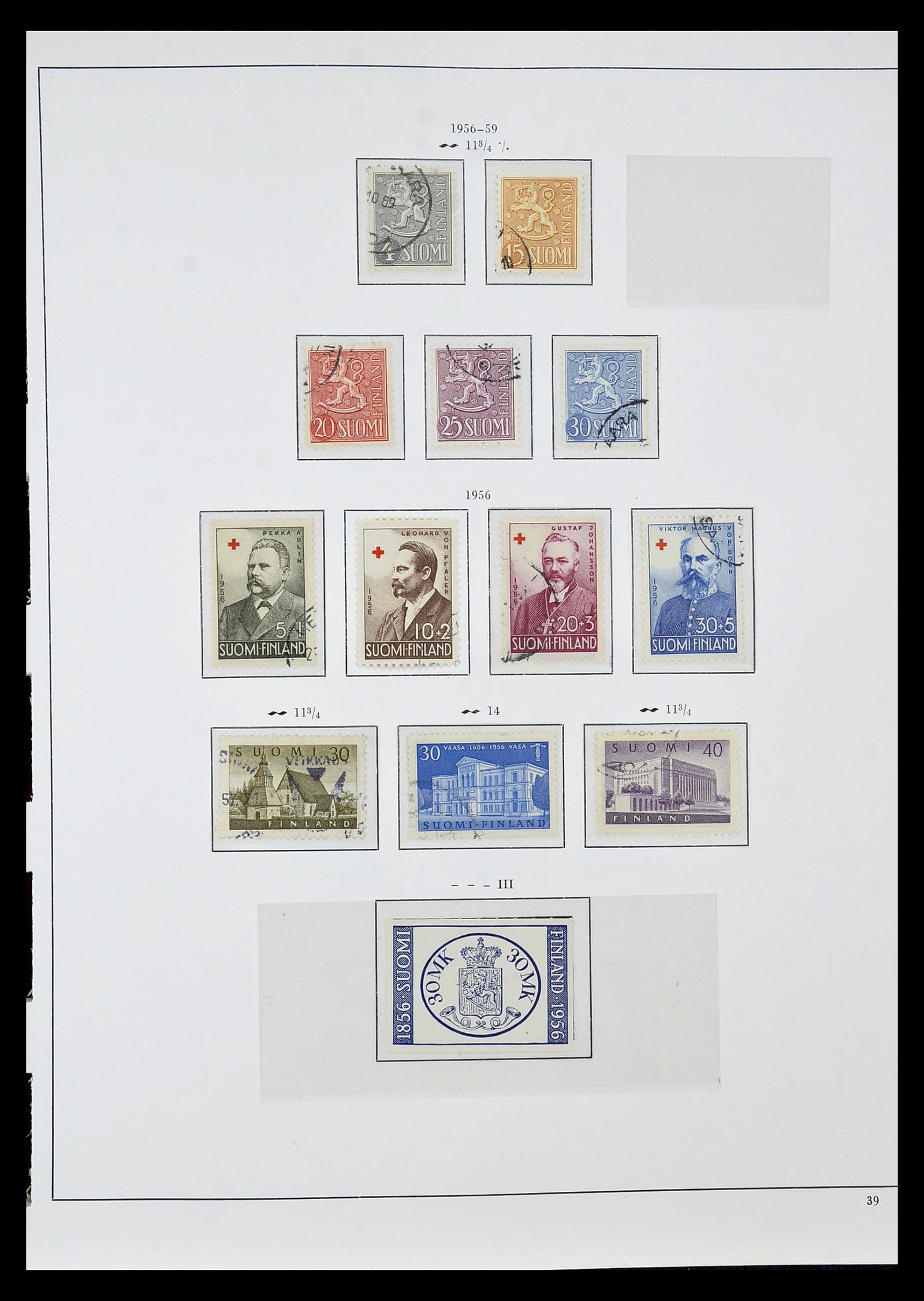 34955 041 - Postzegelverzameling 34955 Finland 1856-1990.