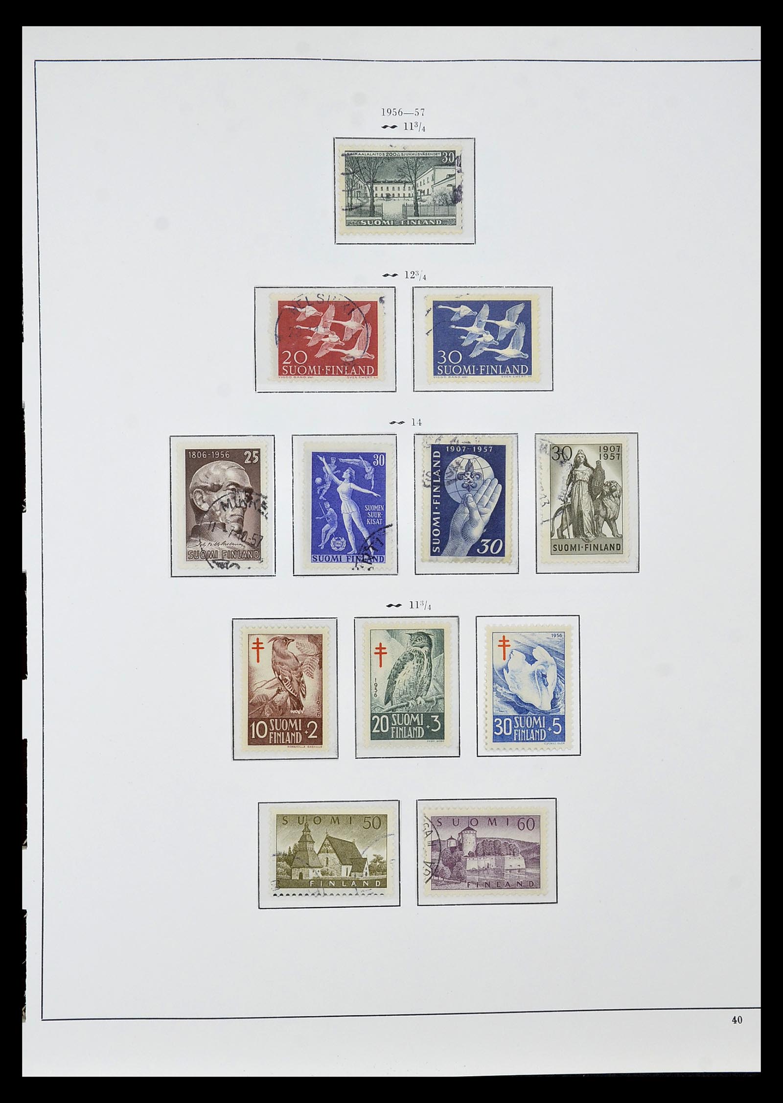 34955 042 - Postzegelverzameling 34955 Finland 1856-1990.