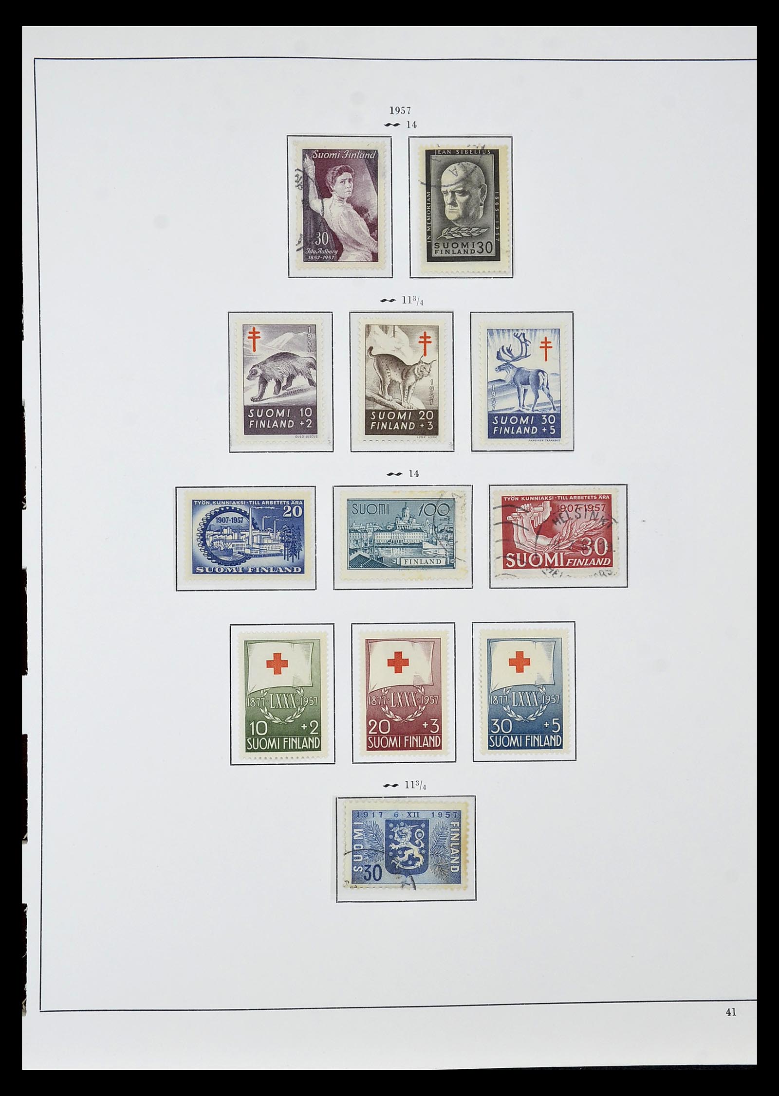 34955 043 - Postzegelverzameling 34955 Finland 1856-1990.