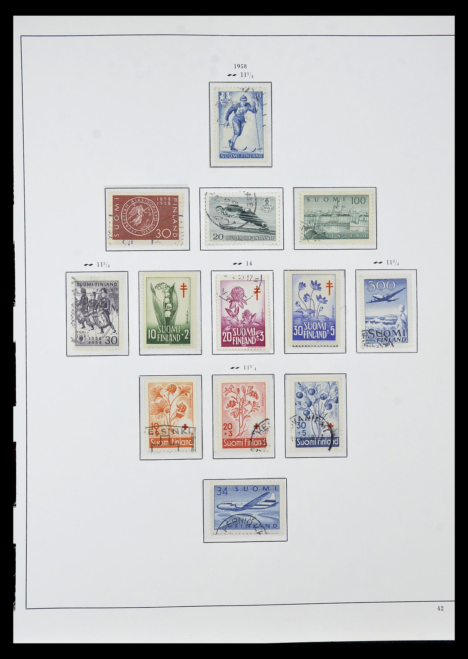 34955 044 - Postzegelverzameling 34955 Finland 1856-1990.