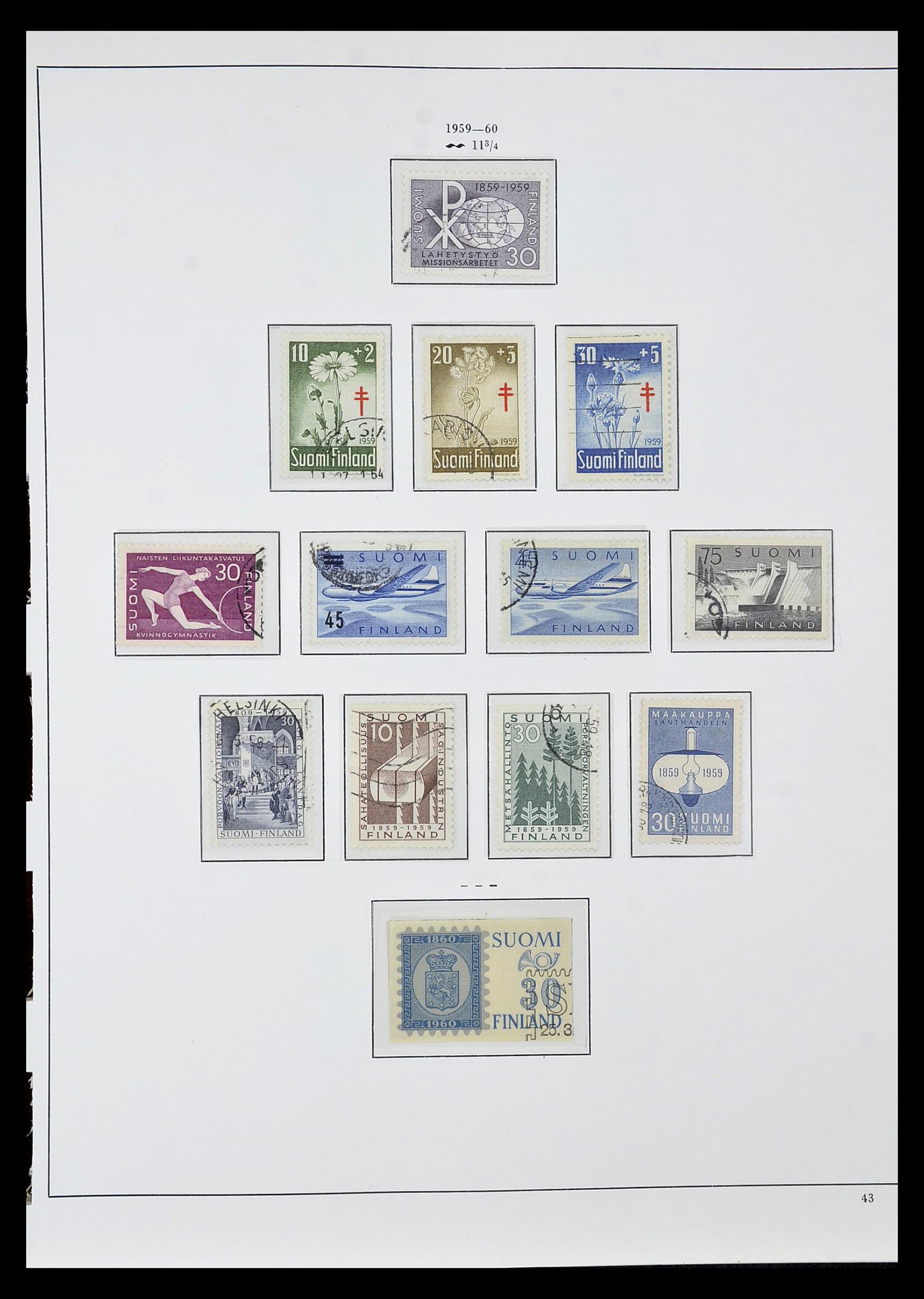 34955 045 - Postzegelverzameling 34955 Finland 1856-1990.