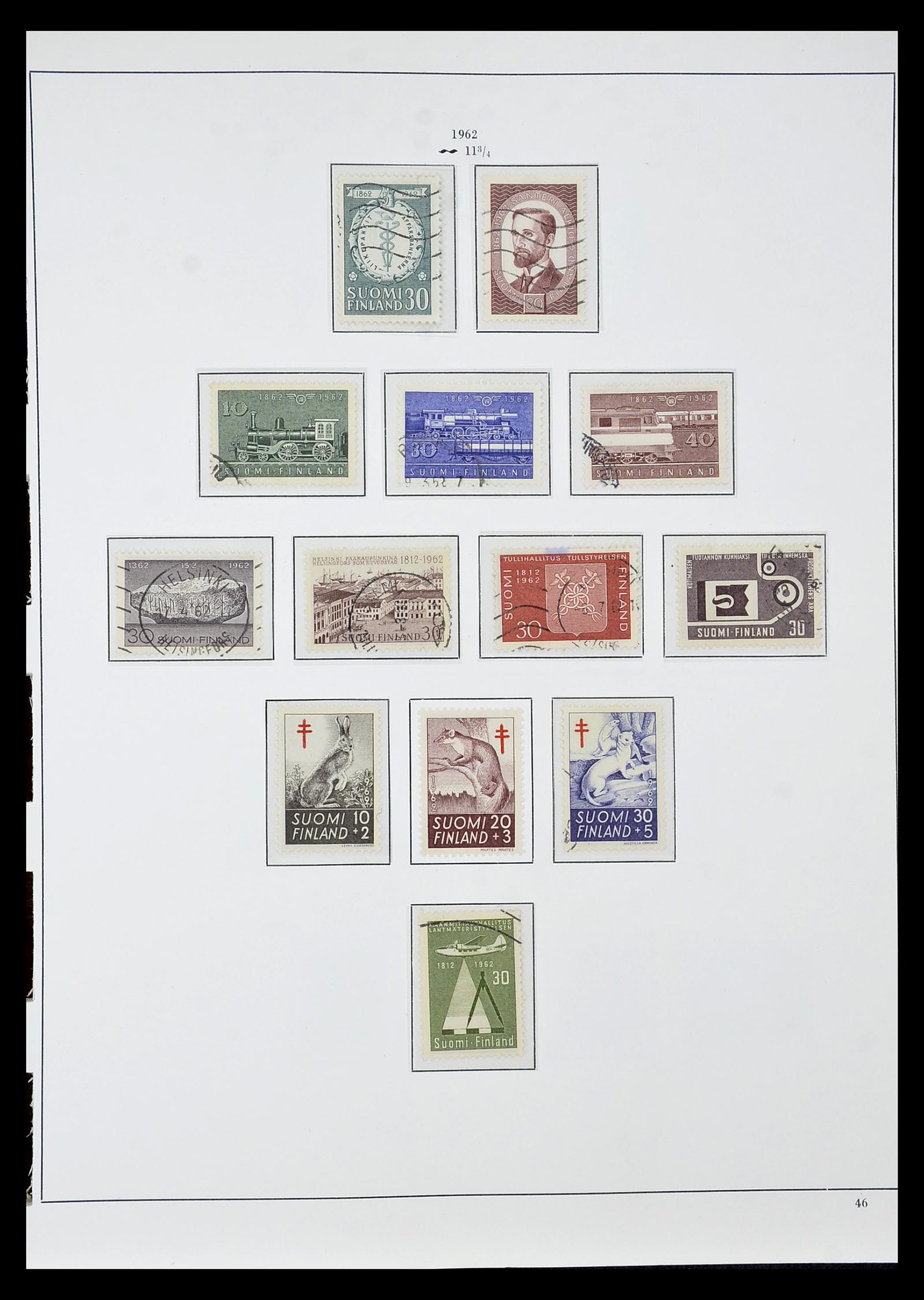 34955 048 - Postzegelverzameling 34955 Finland 1856-1990.