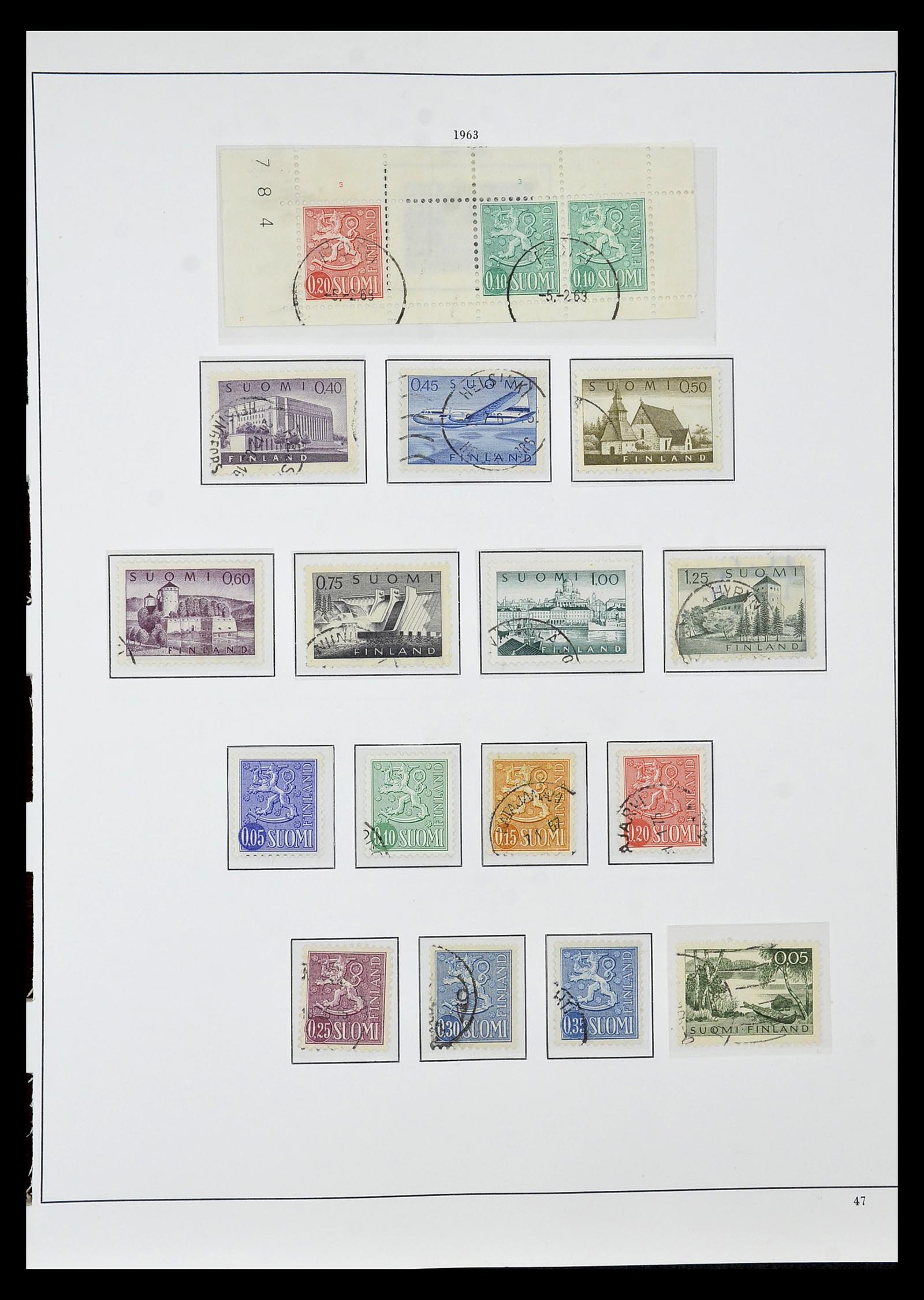 34955 049 - Postzegelverzameling 34955 Finland 1856-1990.