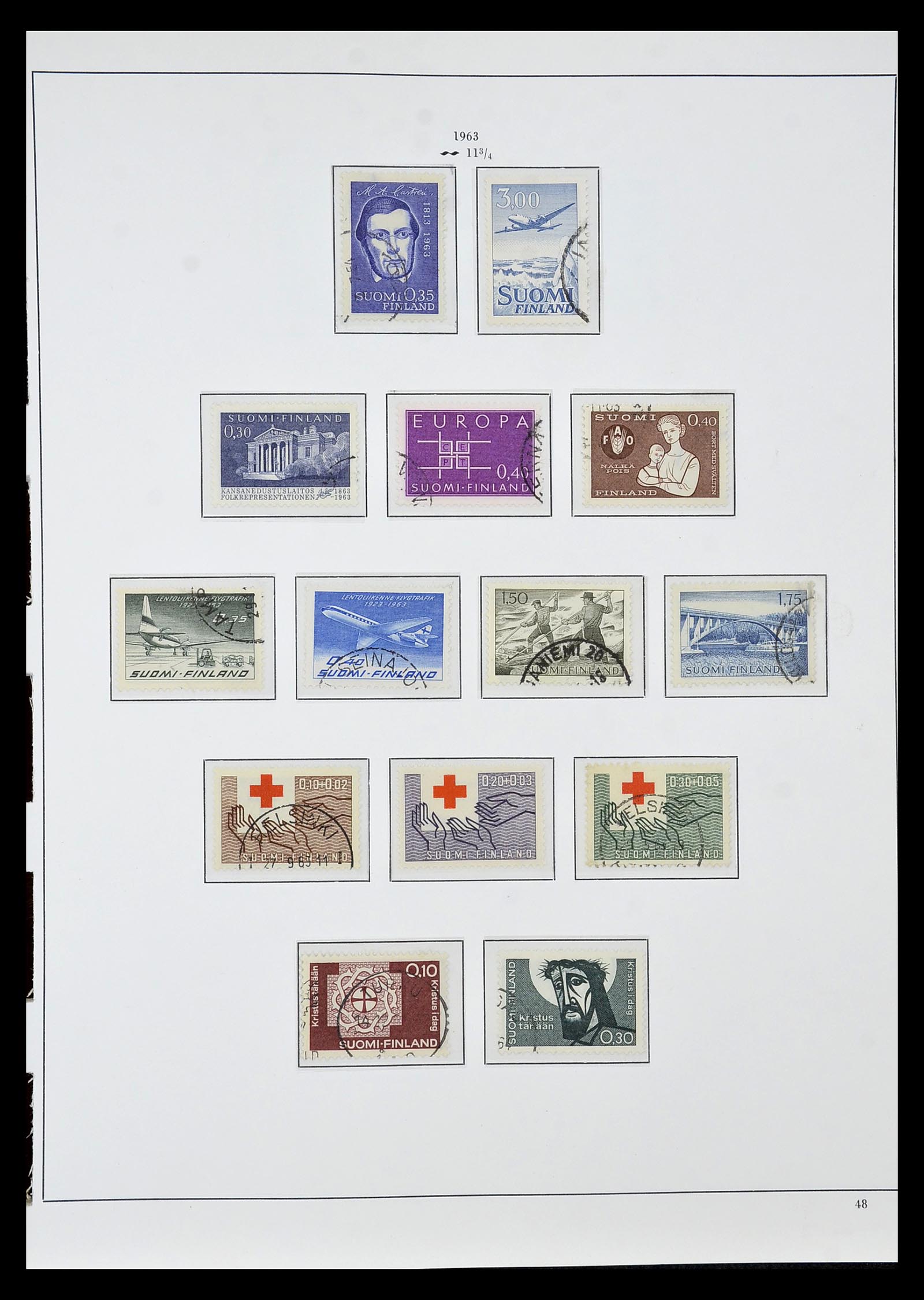 34955 050 - Postzegelverzameling 34955 Finland 1856-1990.