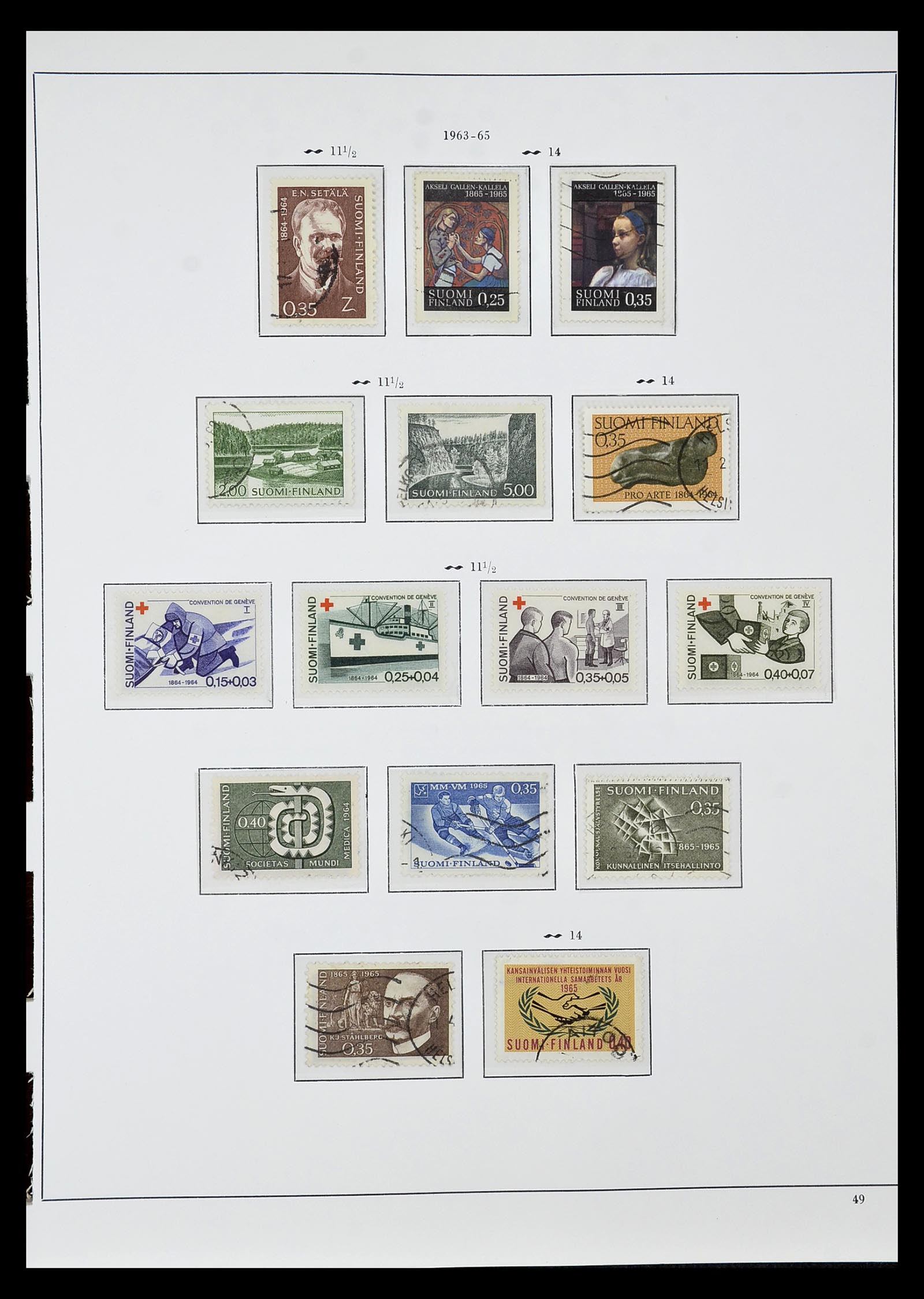 34955 051 - Postzegelverzameling 34955 Finland 1856-1990.