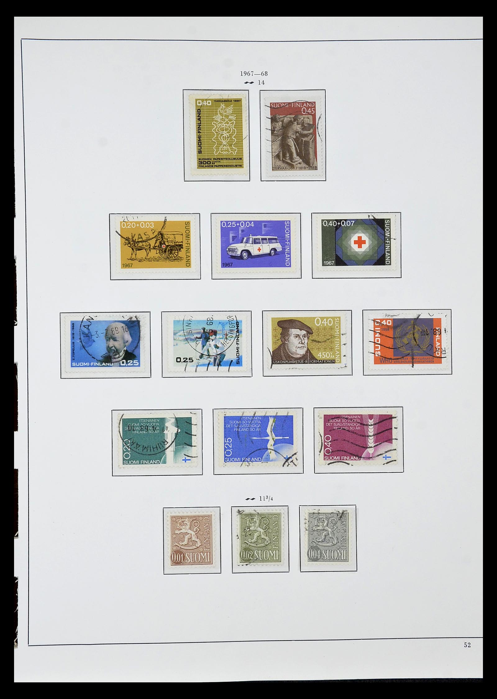 34955 054 - Postzegelverzameling 34955 Finland 1856-1990.