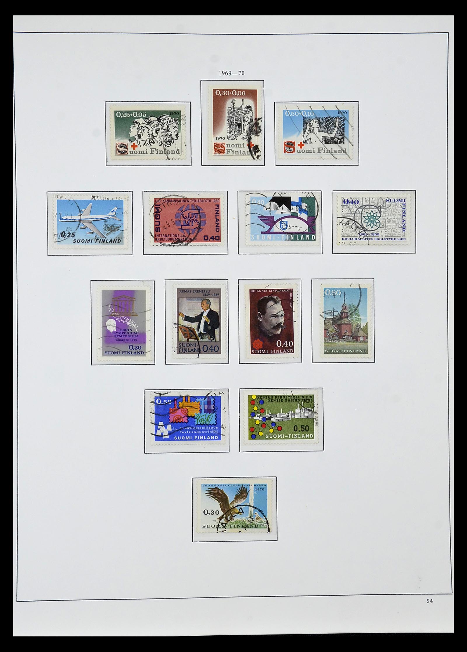 34955 056 - Postzegelverzameling 34955 Finland 1856-1990.