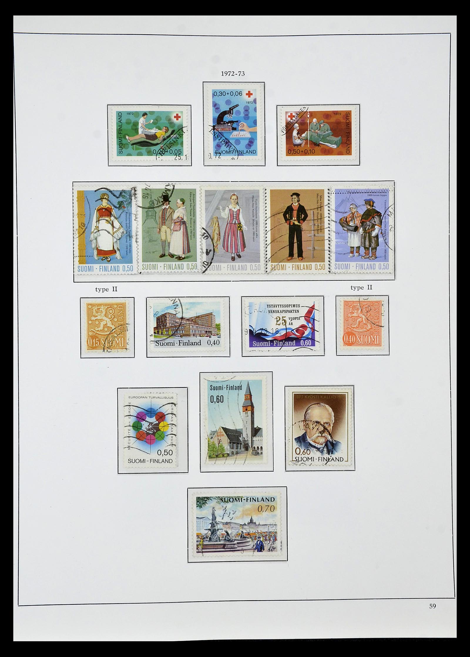 34955 060 - Postzegelverzameling 34955 Finland 1856-1990.